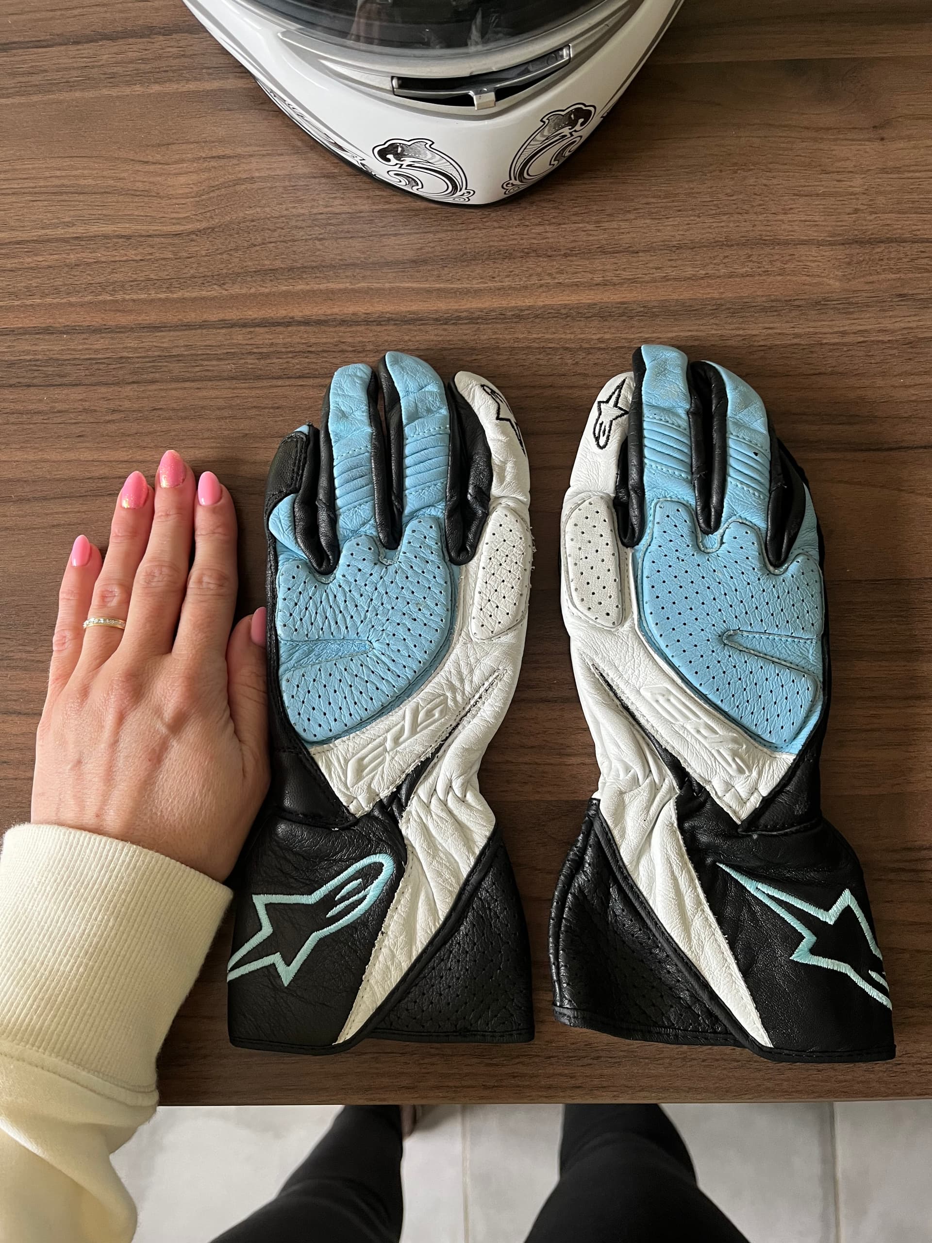 Gant Alpine bleu et blanc — photo 2/2