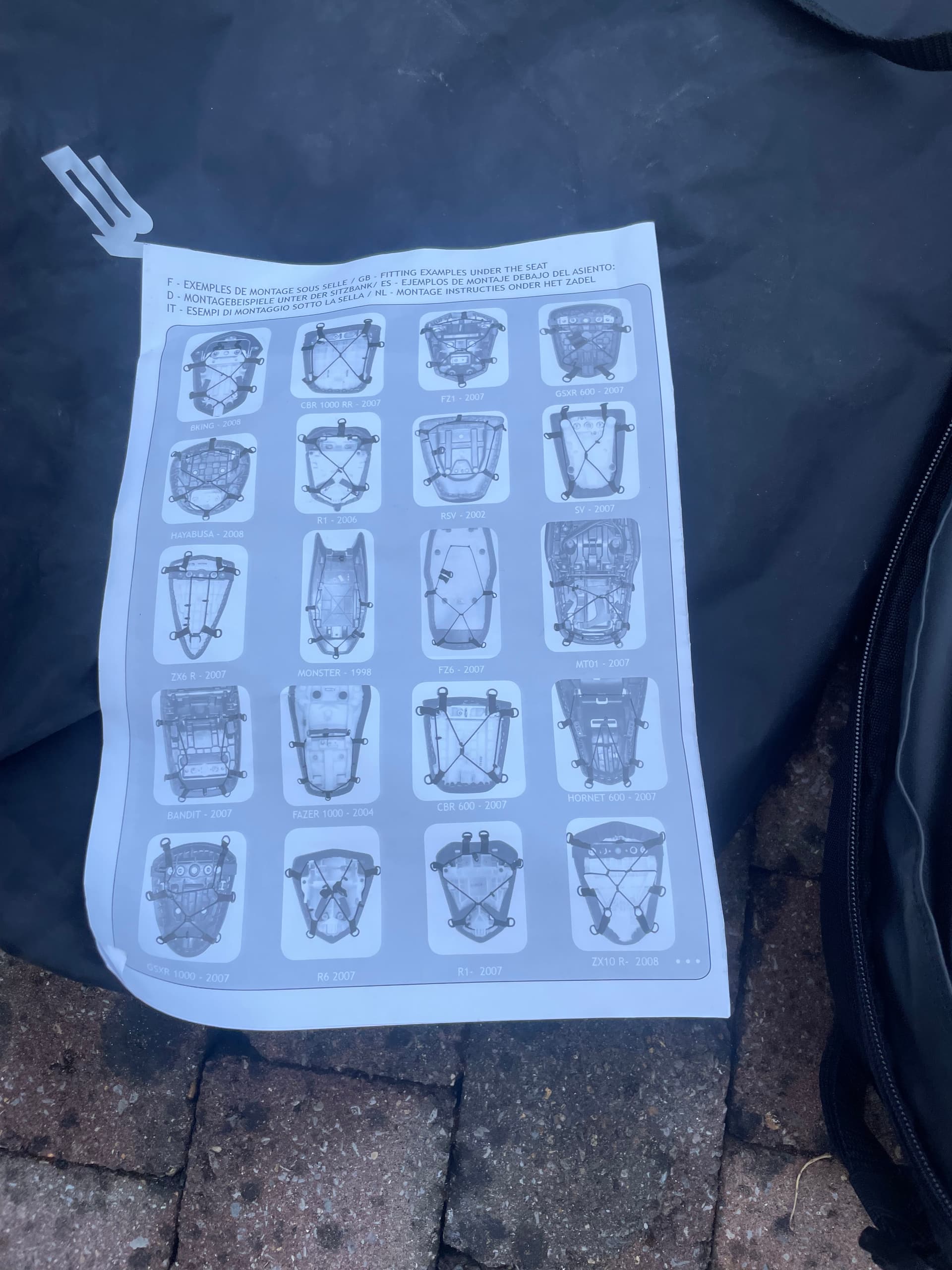 Valise selle moto
