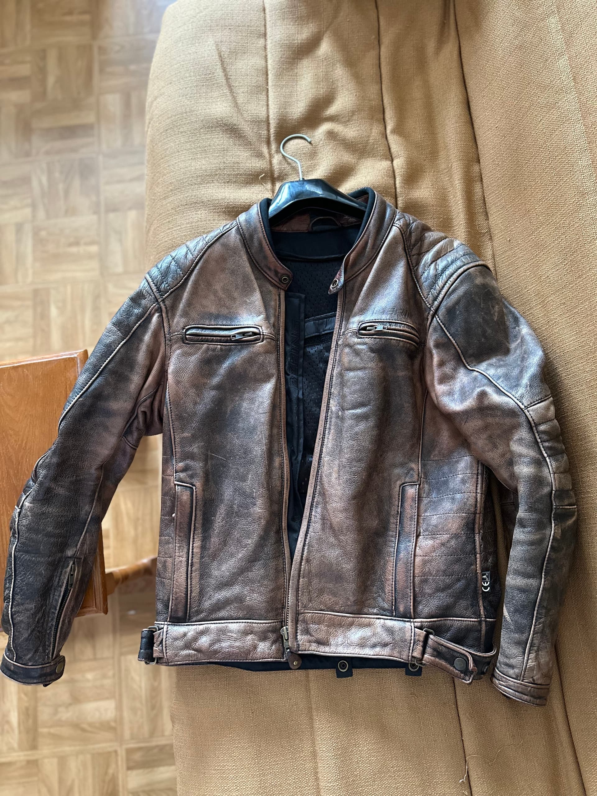 Veste moto marron vintage BERING