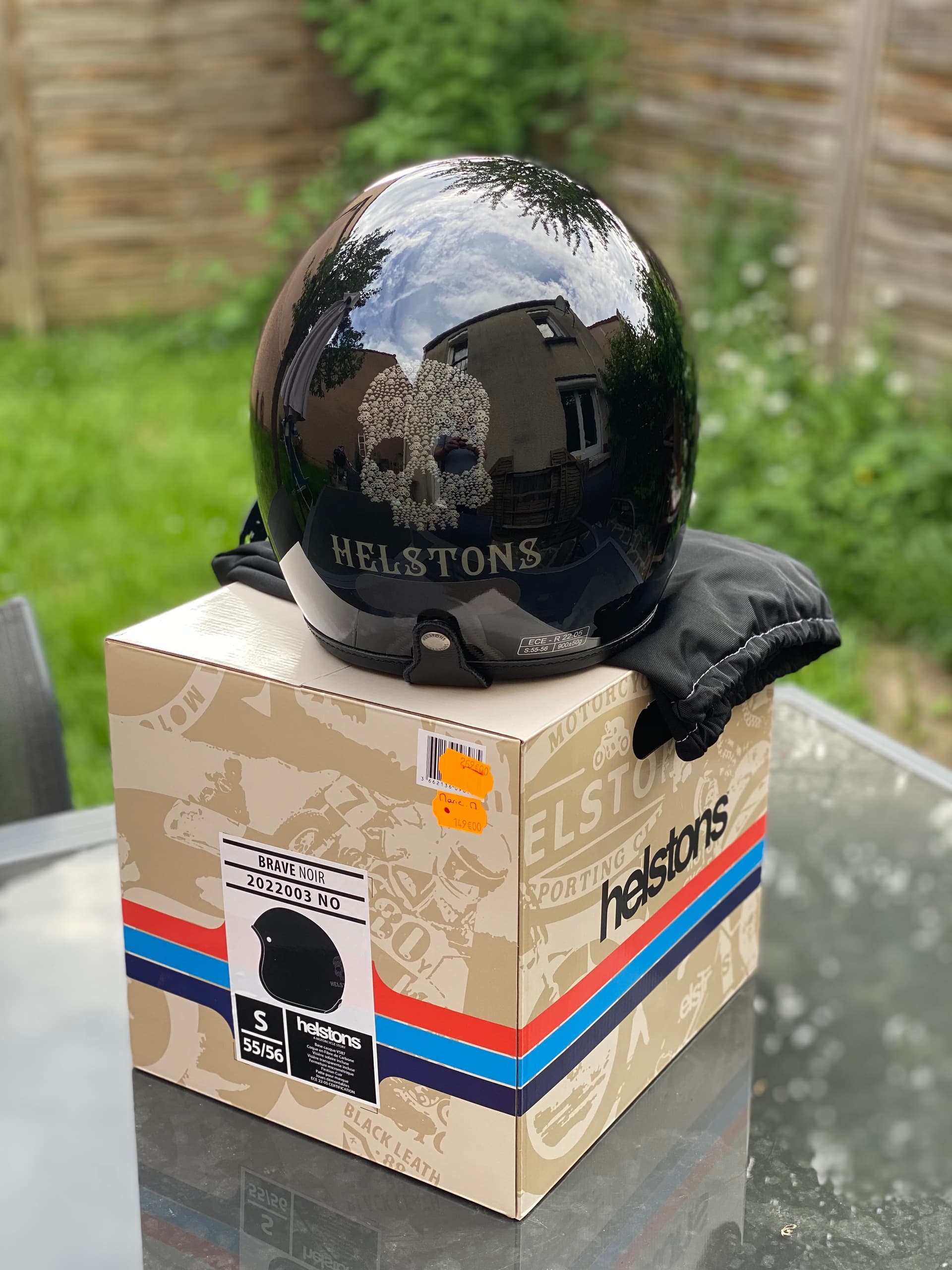 Casque Jet Helstons Brave Noir S — photo 1/4