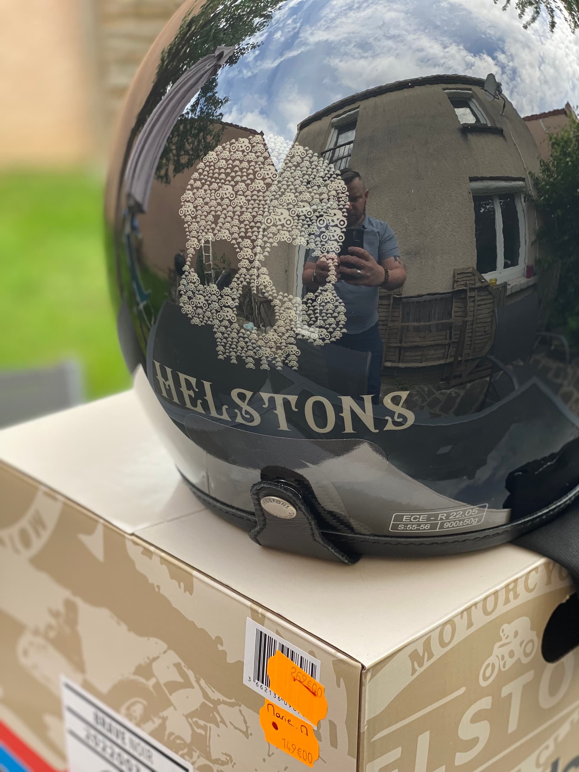 Casque Jet Helstons Brave Noir S — photo 3/4
