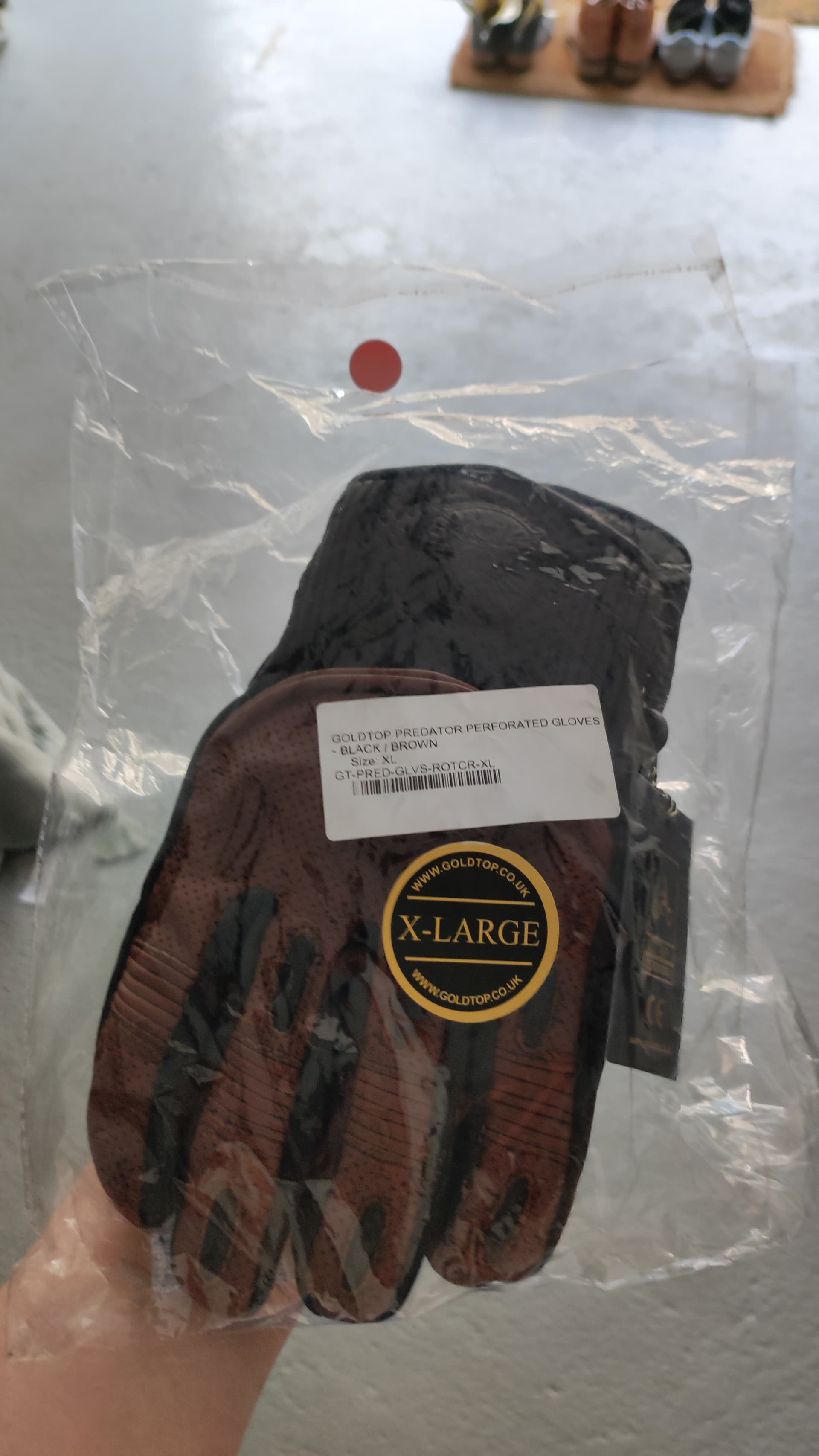 Gants de moto Goldtop Predator Noir/Marron — photo 1/5
