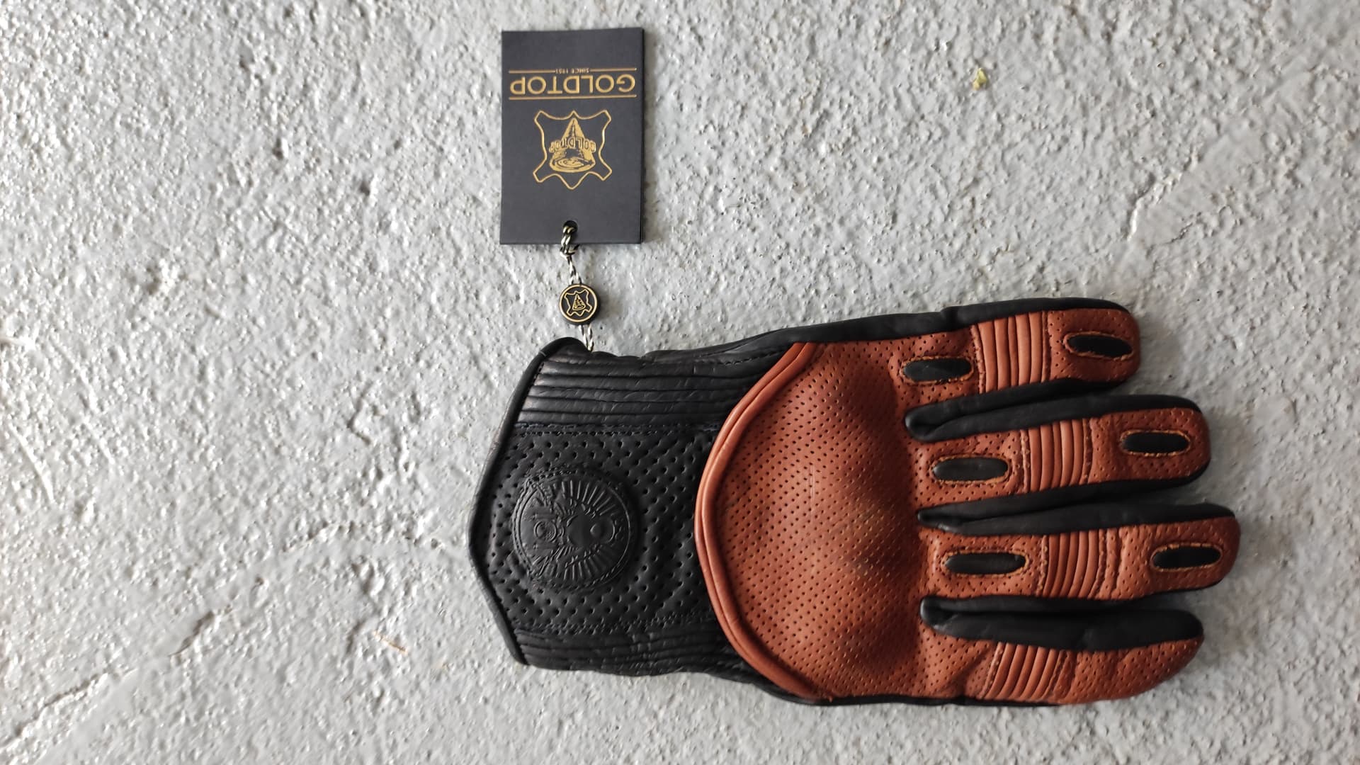Gants de moto Goldtop Predator Noir/Marron — photo 4/5