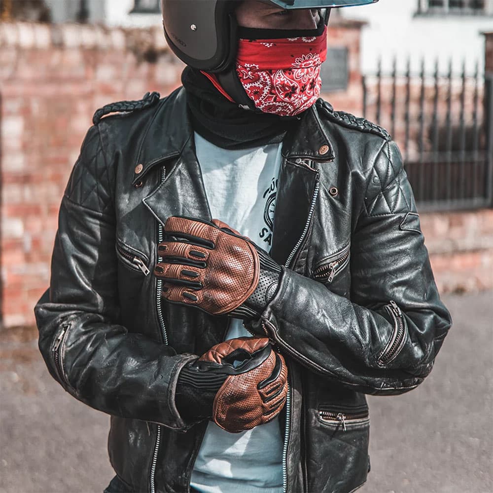 Gants de moto Goldtop Predator Noir/Marron — photo 5/5