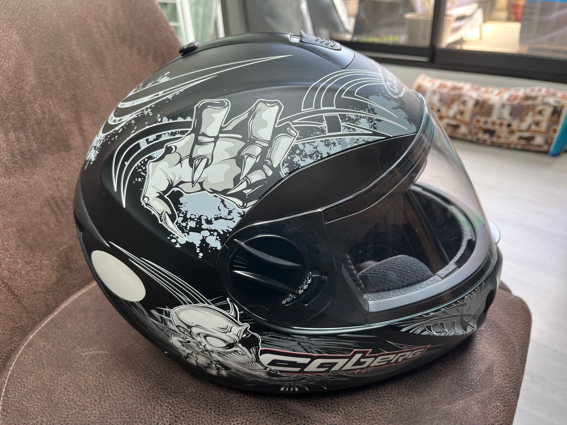 Casque intégral moto CABERG HELLRACER 2 NOIR — photo 4/4