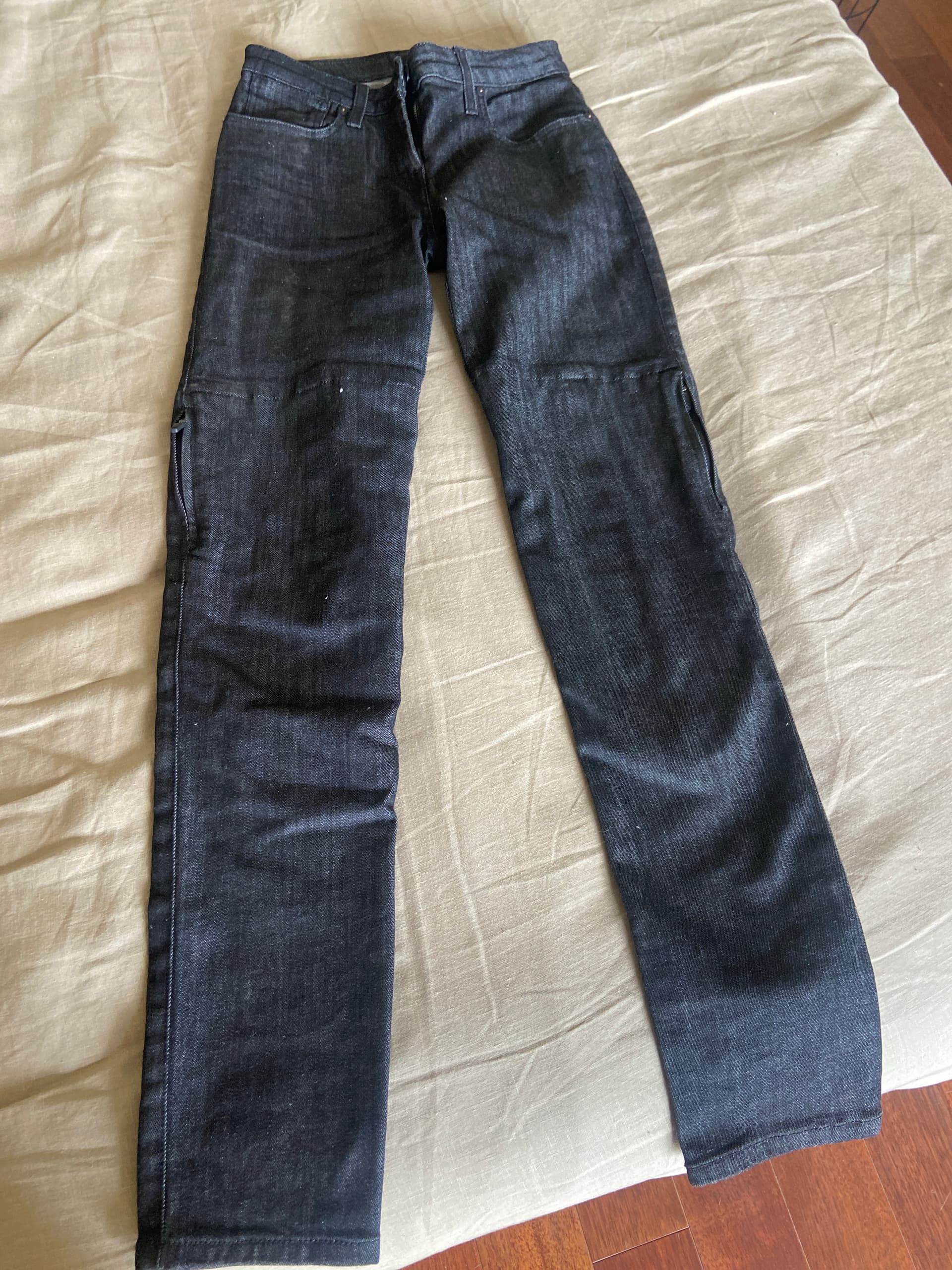 Jeans moto femme noir