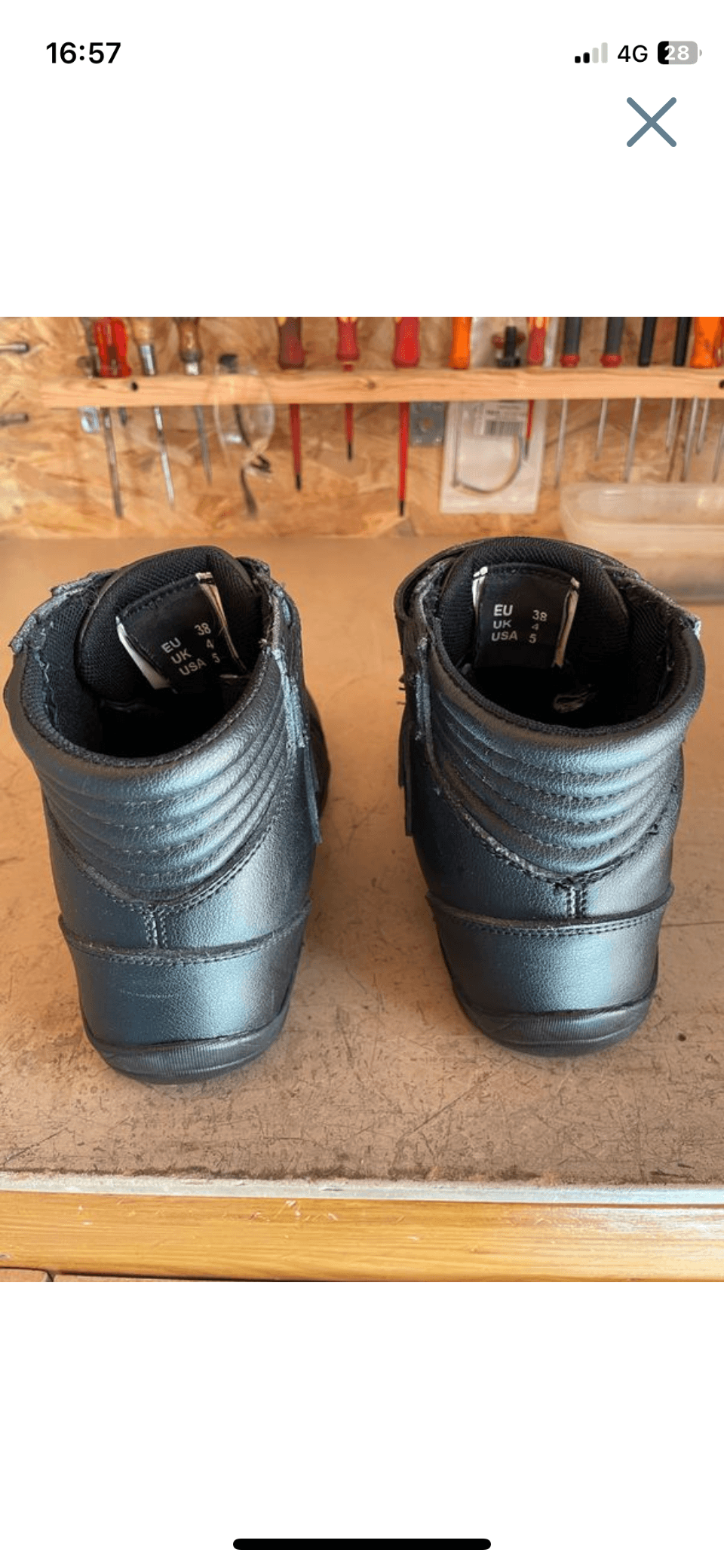 Baskets bottines moto femme noires 38 — photo 2/3