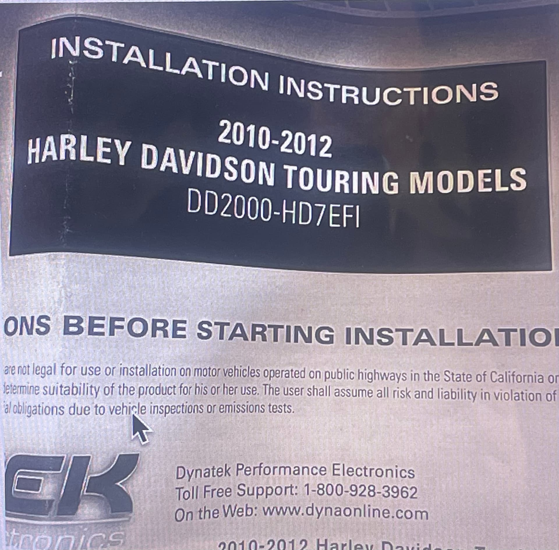 Contrôleur de carburant Harley Davidson Touring 2011/12 — photo 2/3