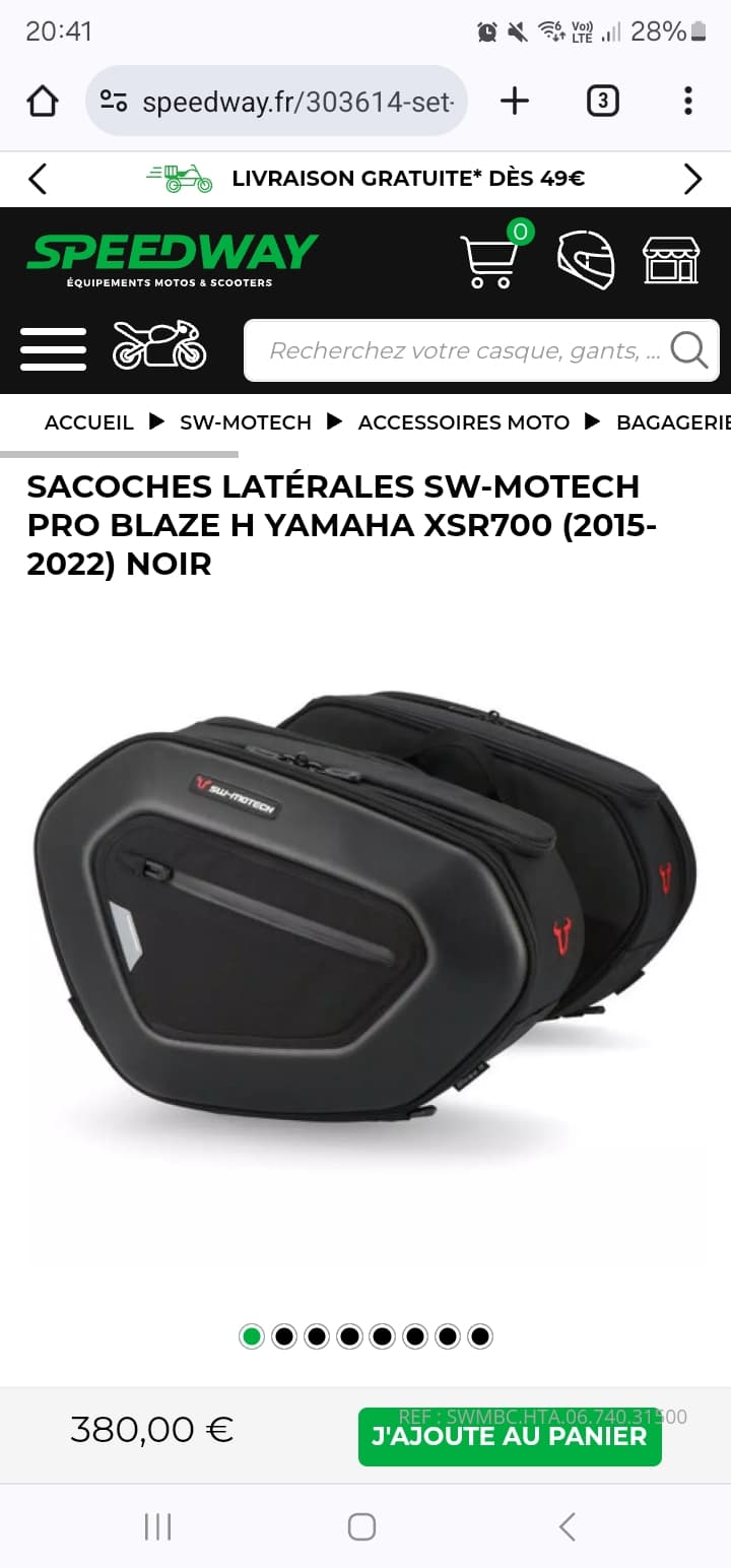 Sacoche SW Motech Pro Blaze Yamaha R7