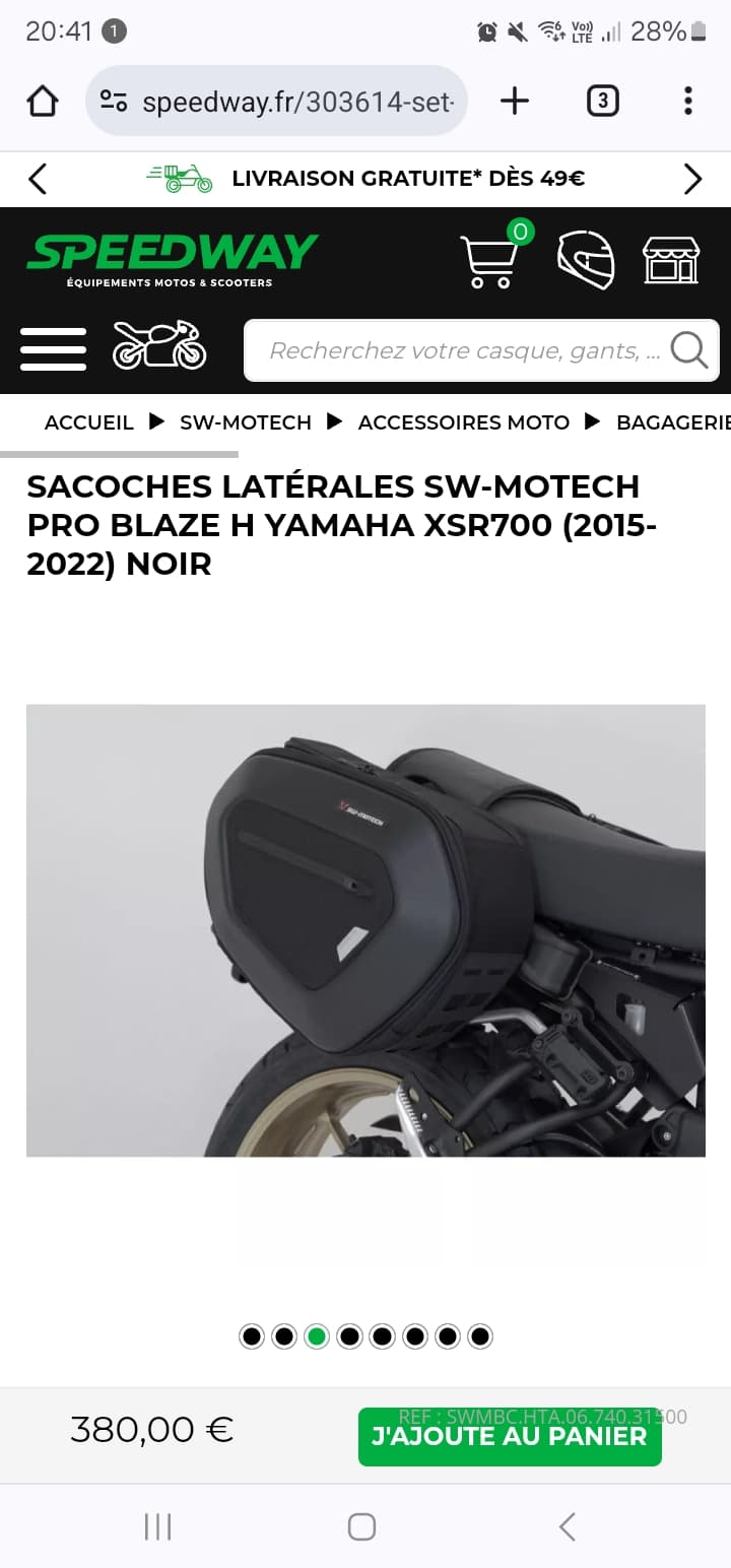 Sacoche SW Motech Pro Blaze Yamaha R7 — photo 2/2
