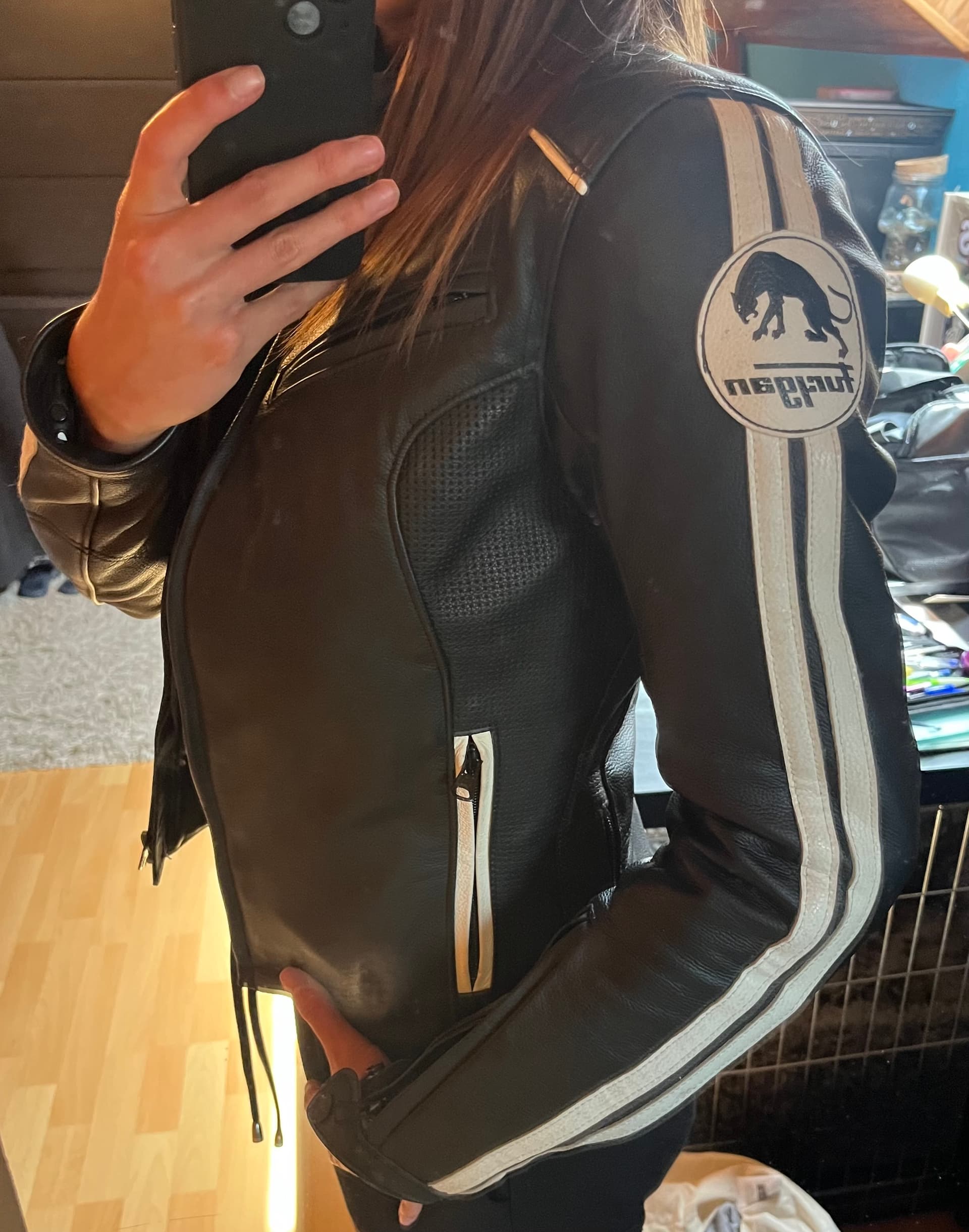 Veste cuir moto femme Furigan