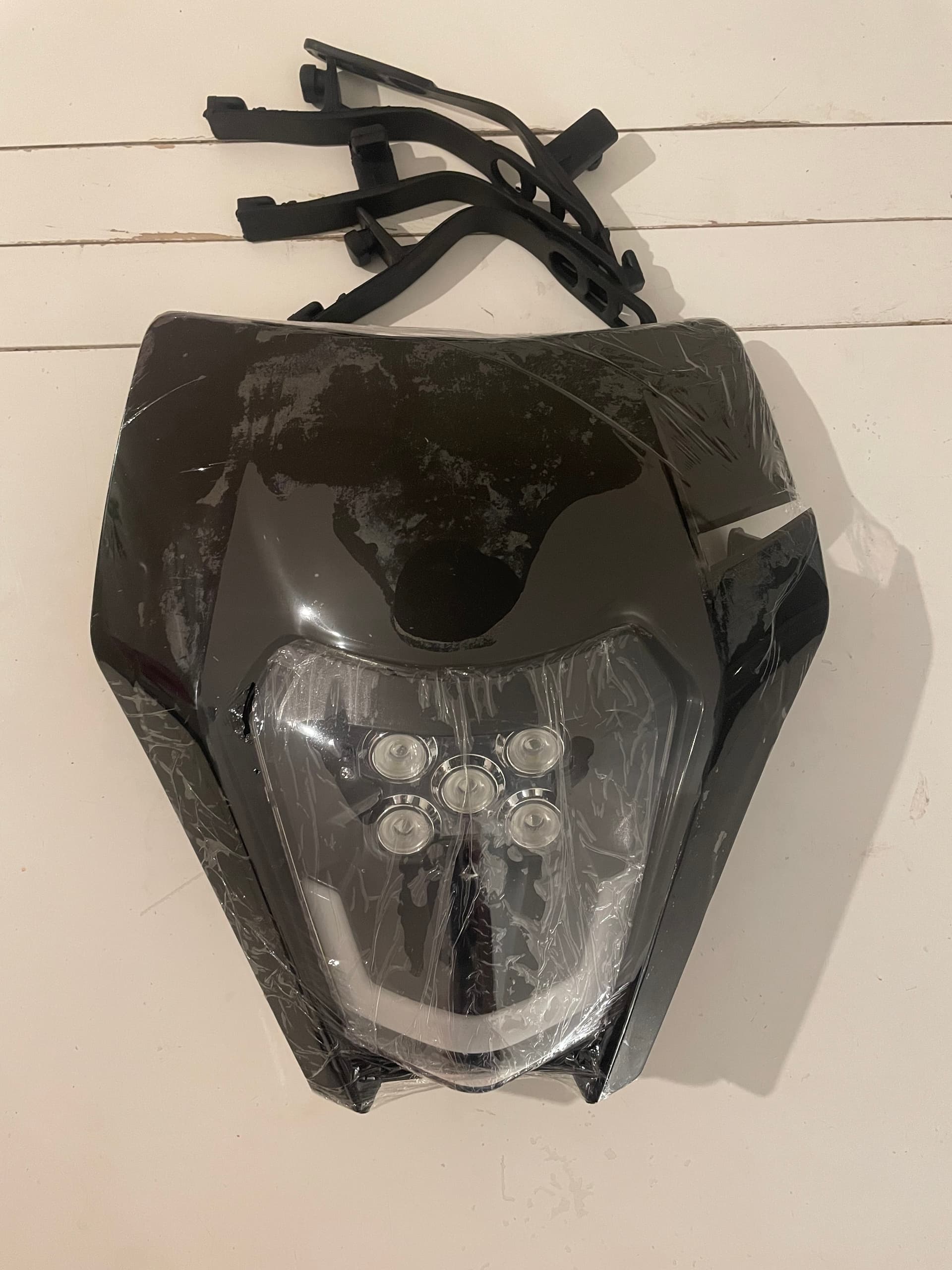 Plaque phare ktm exc moto neuve avec accessoires