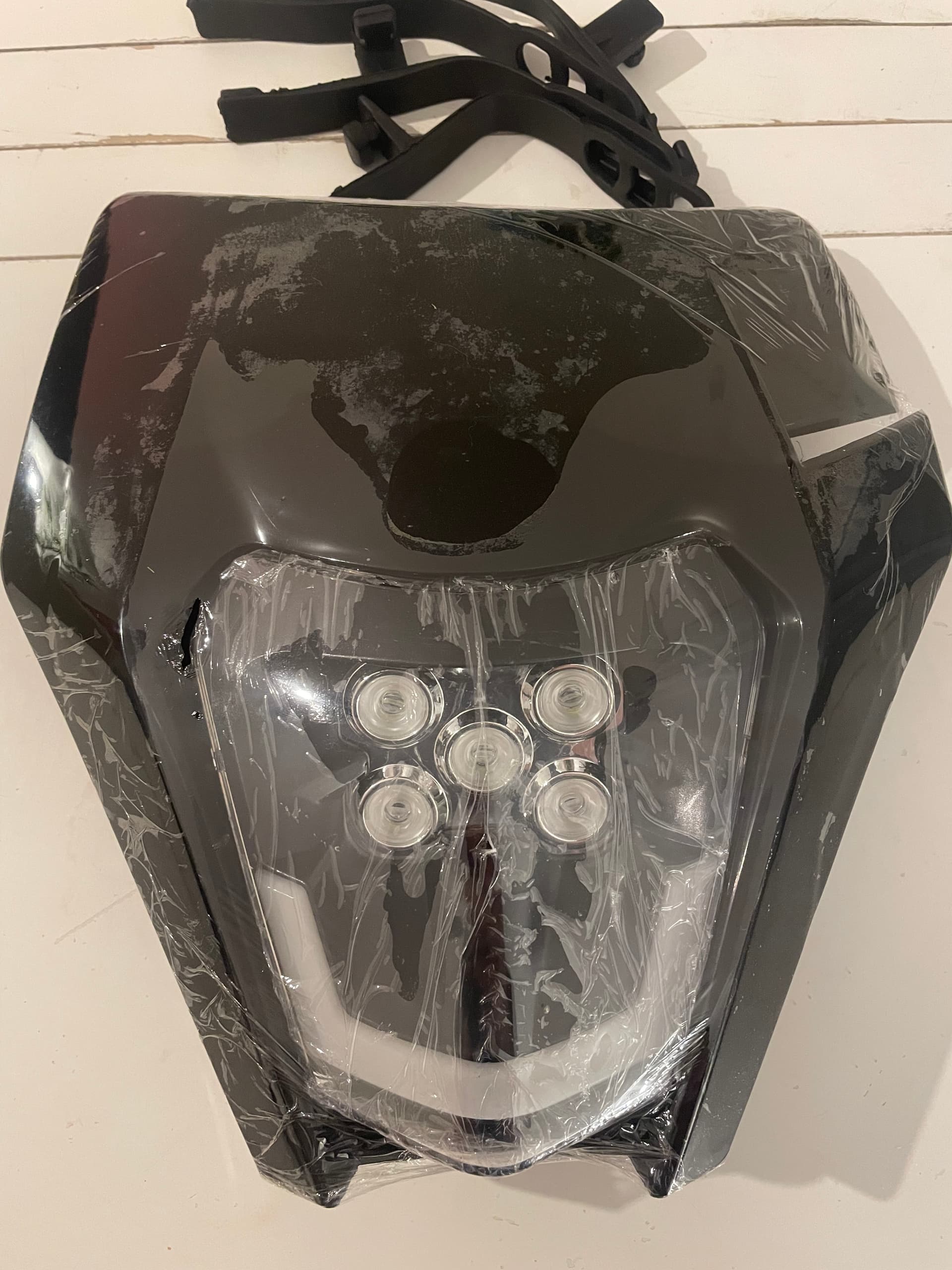Plaque phare ktm exc moto neuve avec accessoires — photo 2/3