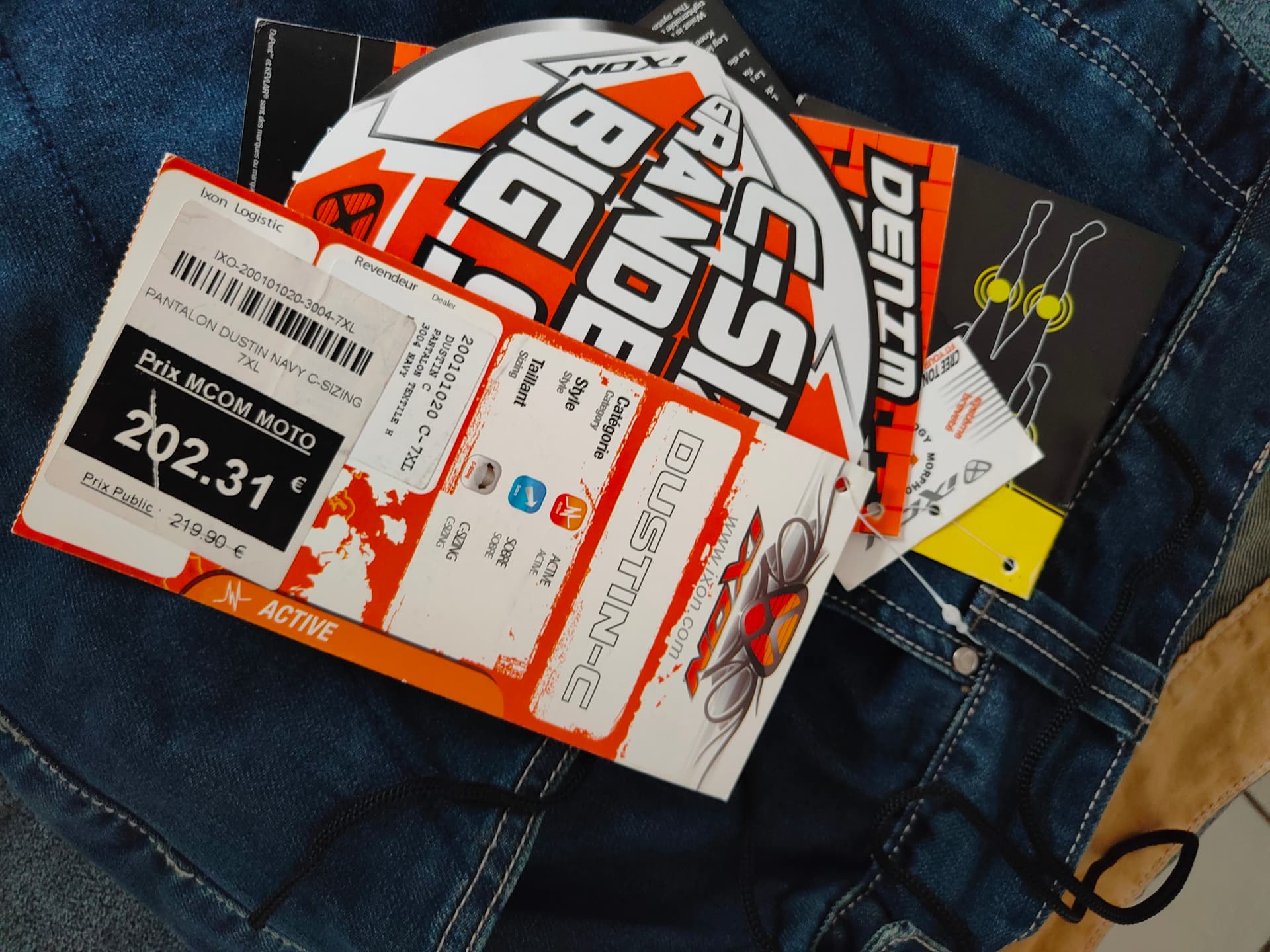 Pantalon Jean IXON 7XL KEVLAR
