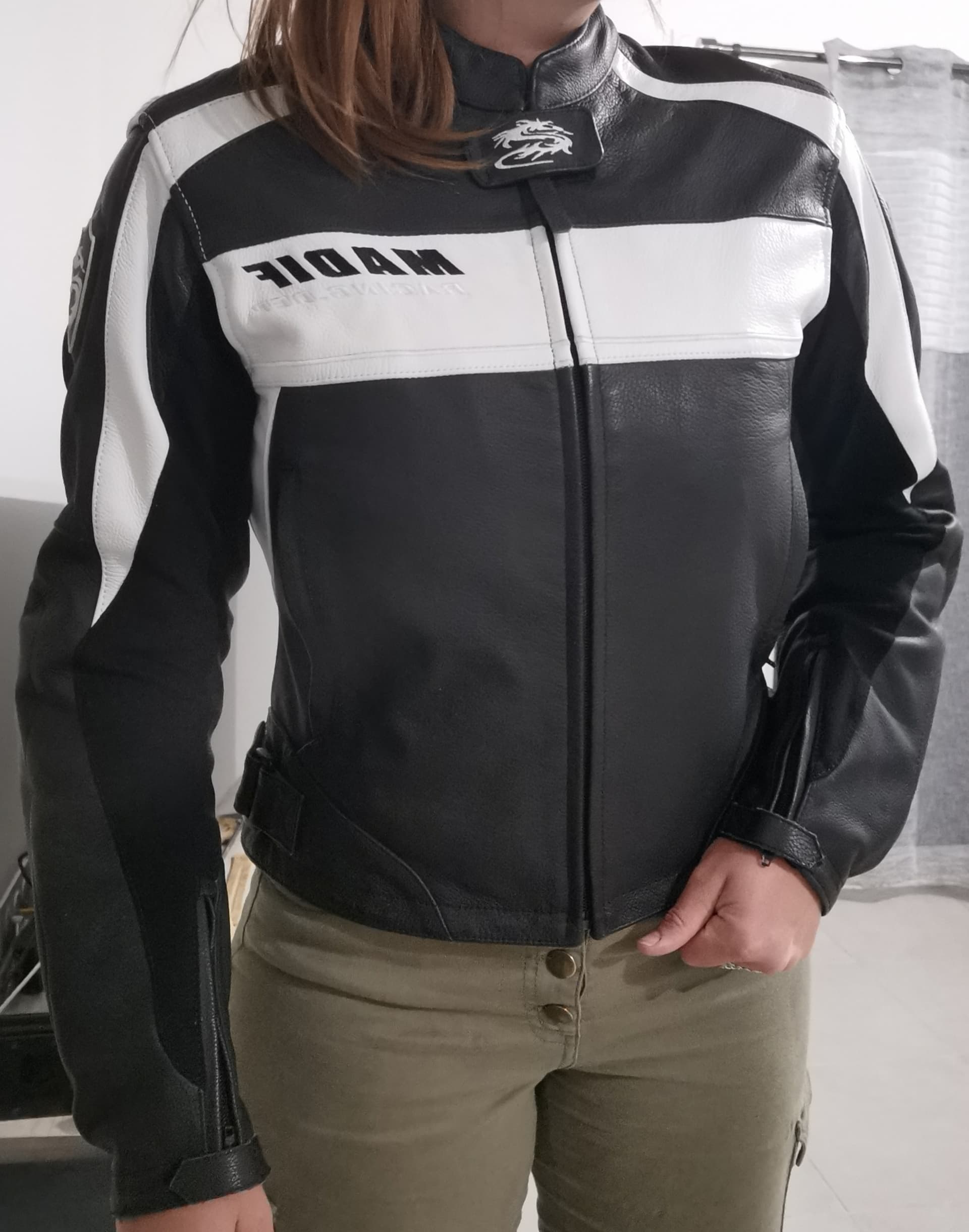 Veste de moto en cuir Madif