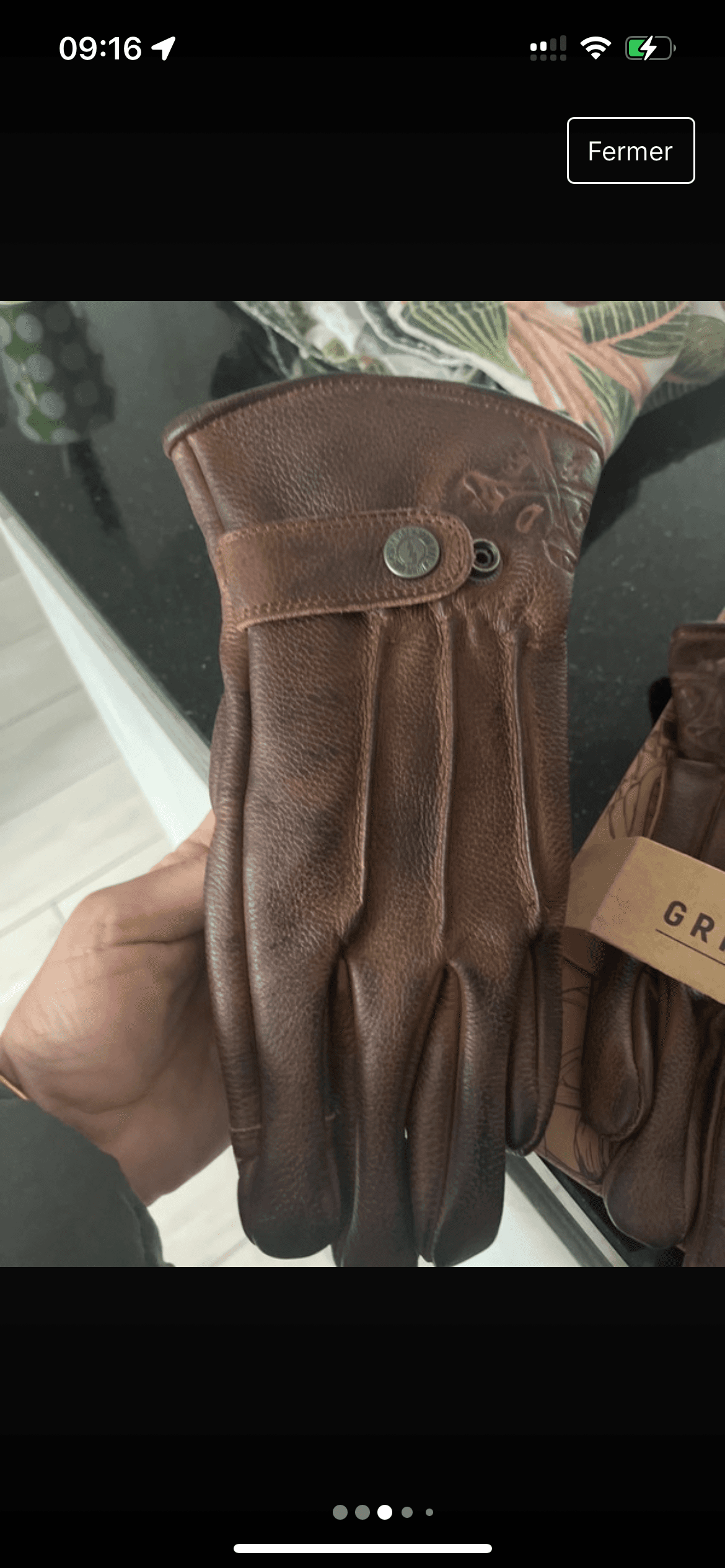 Gants moto cuir Mixte