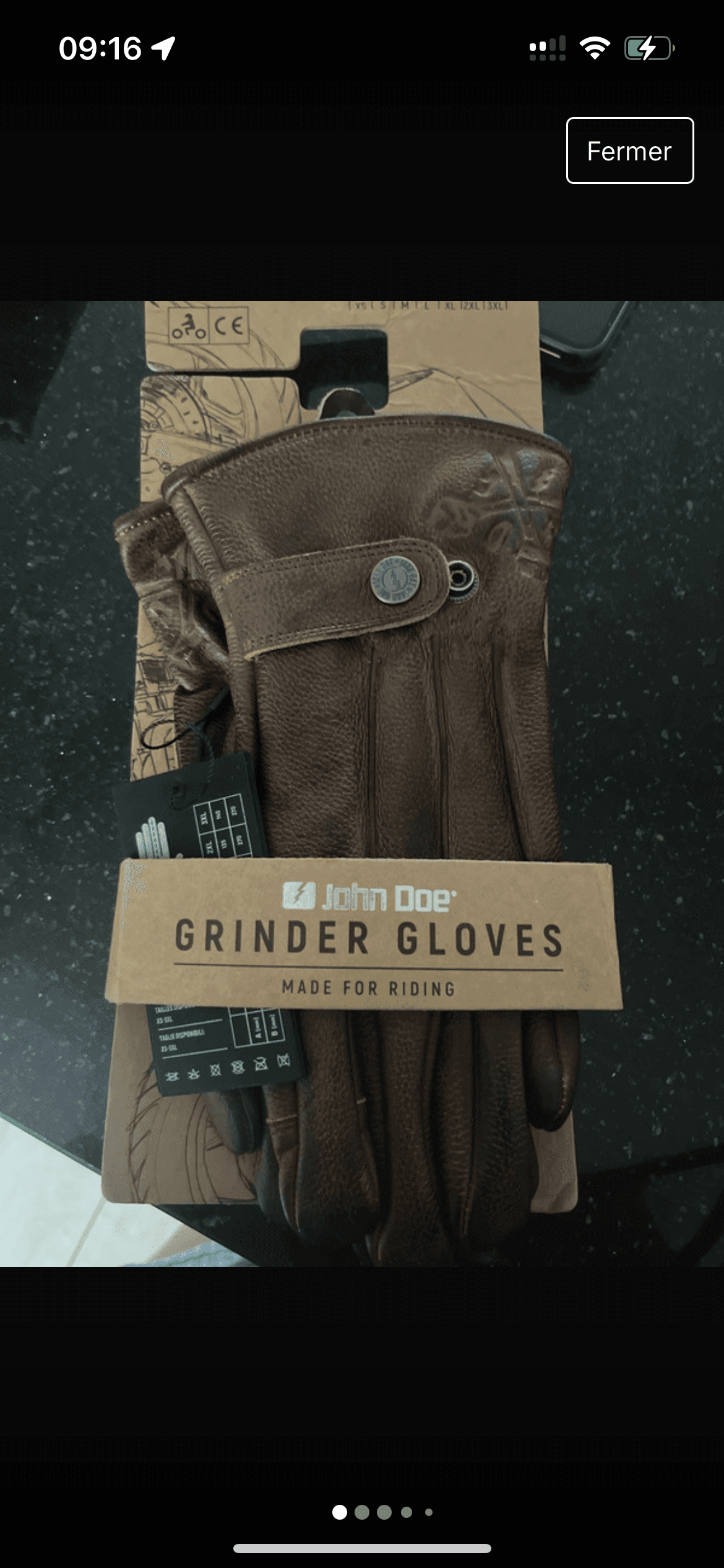 Gants moto cuir Mixte — photo 2/4