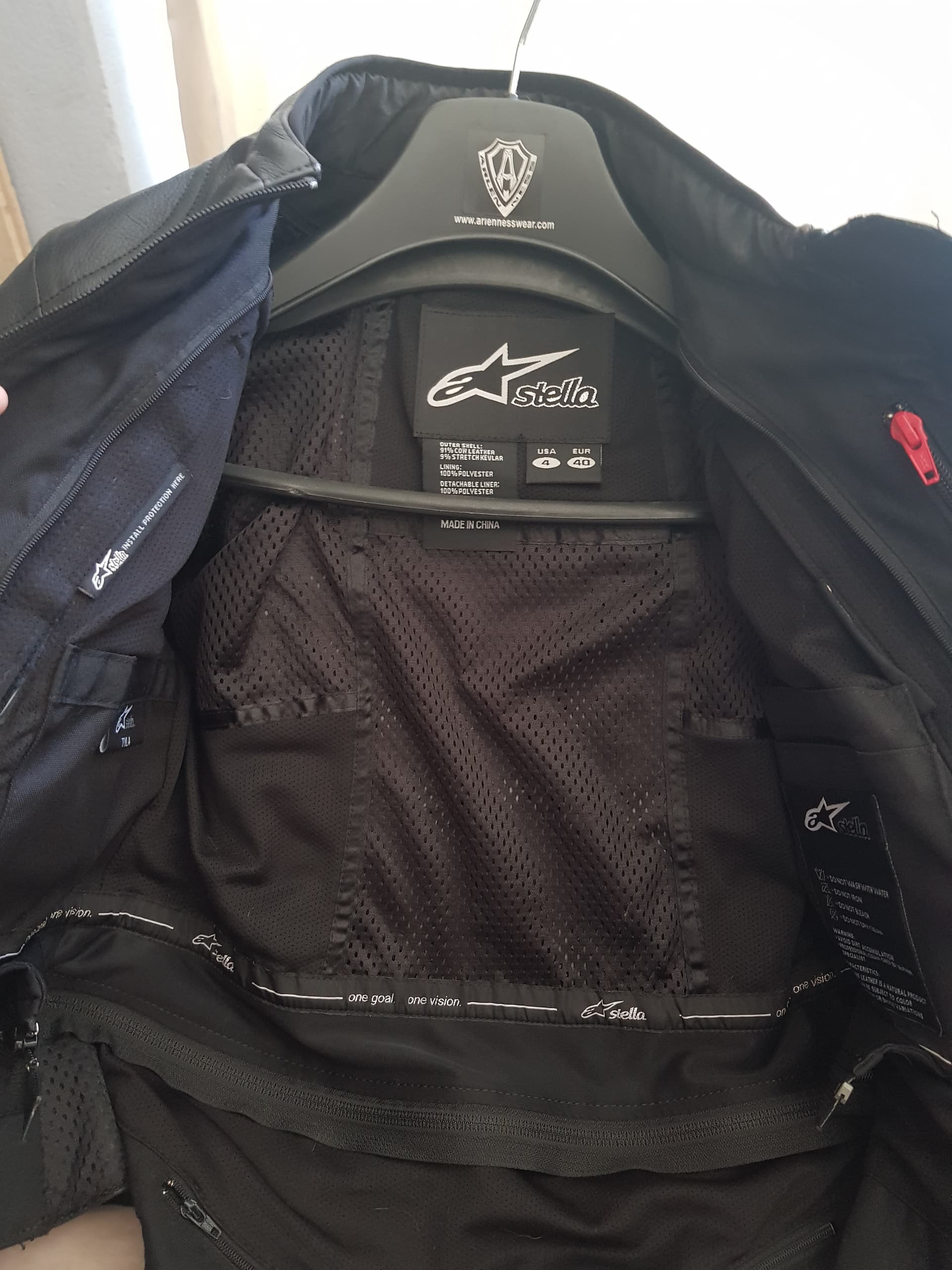 Veste femme de moto