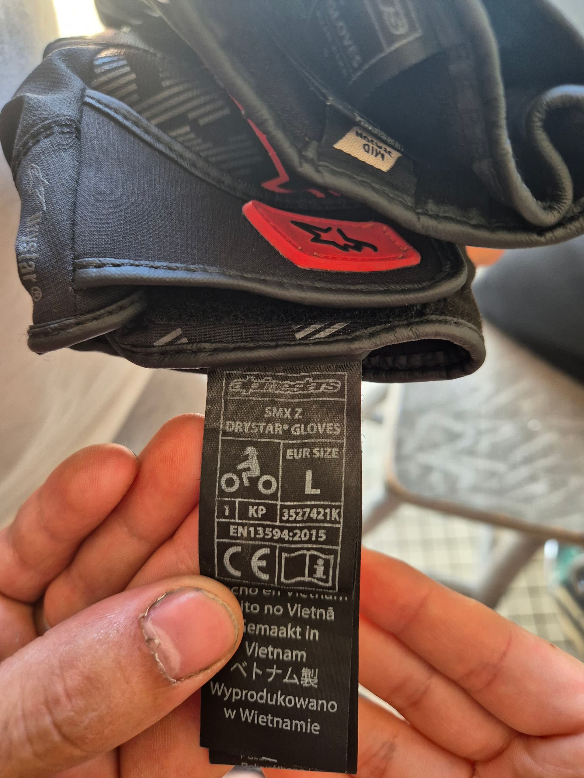 Gants alpinestars taille L — photo 4/4