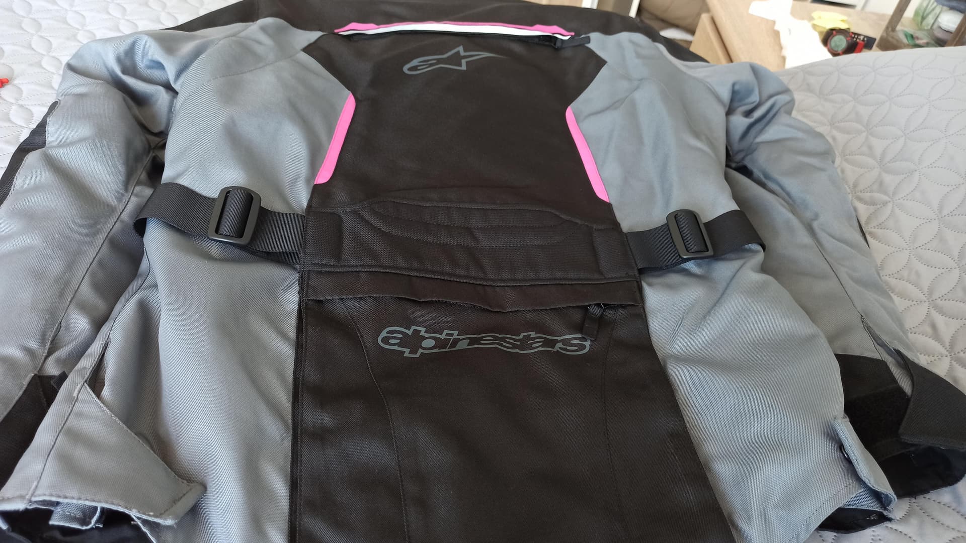 blouson moto femme ALPINESTARS Bogota V2 drystar gris noir — photo 4/5