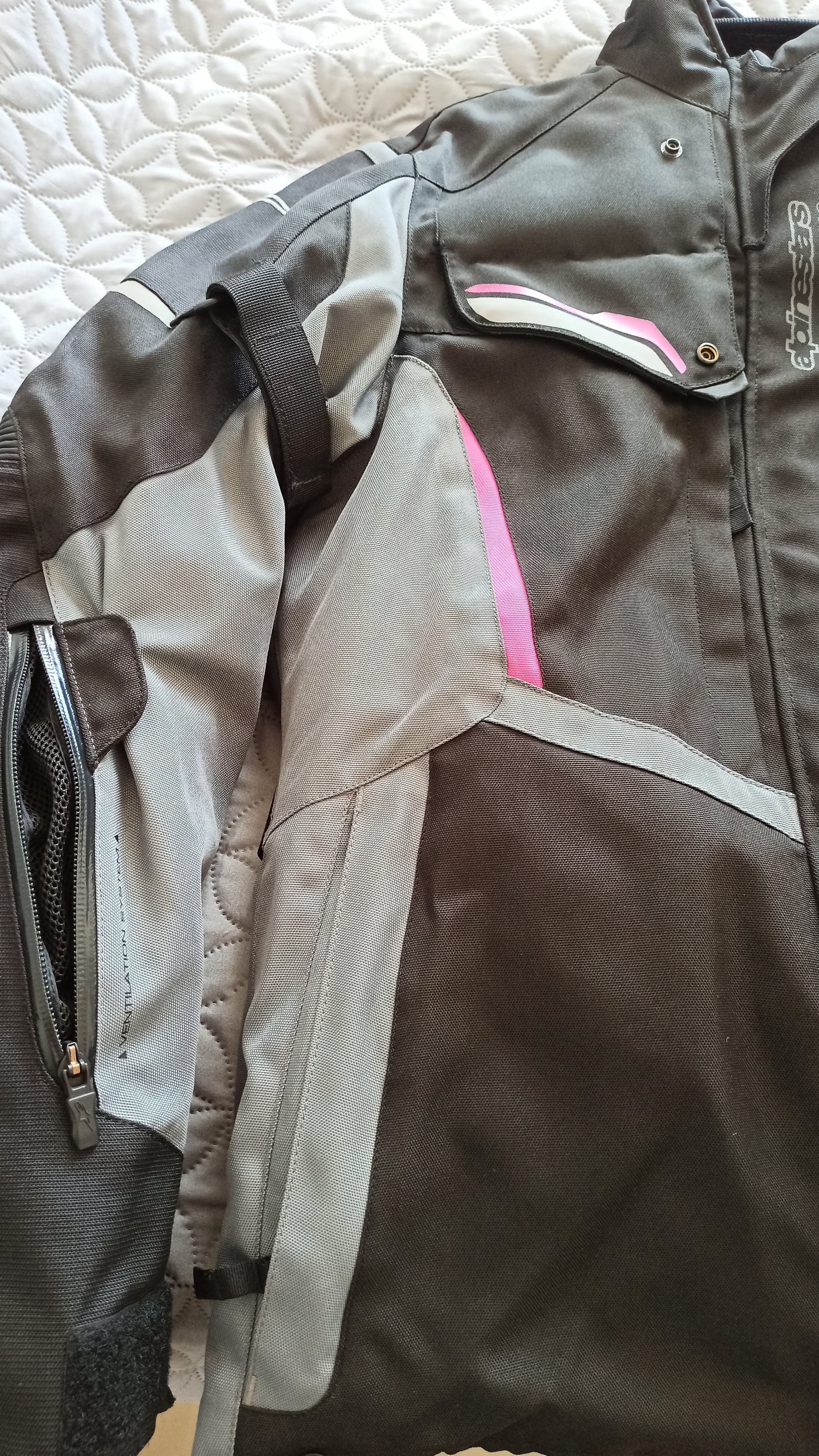 blouson moto femme ALPINESTARS Bogota V2 drystar gris noir — photo 5/5