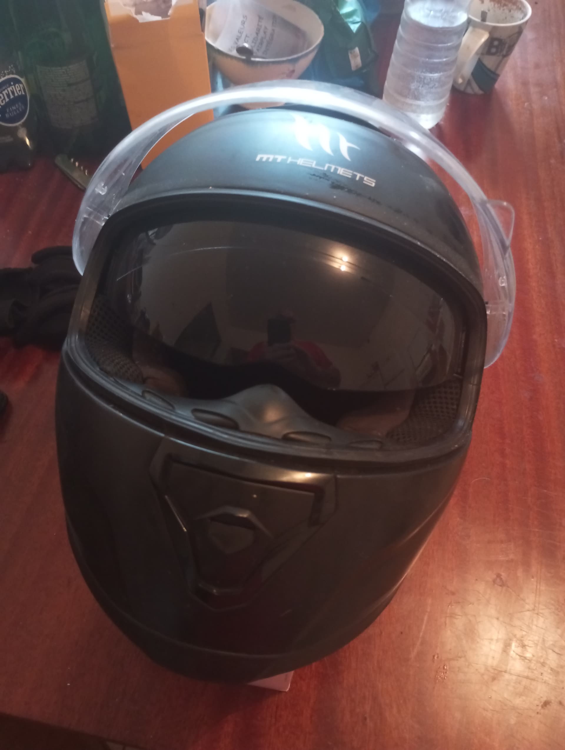 Casque moto, 2paires de gants en cuir