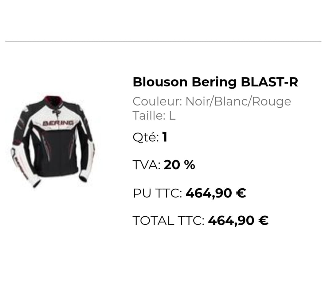 Blouson cuir Bering — photo 3/3