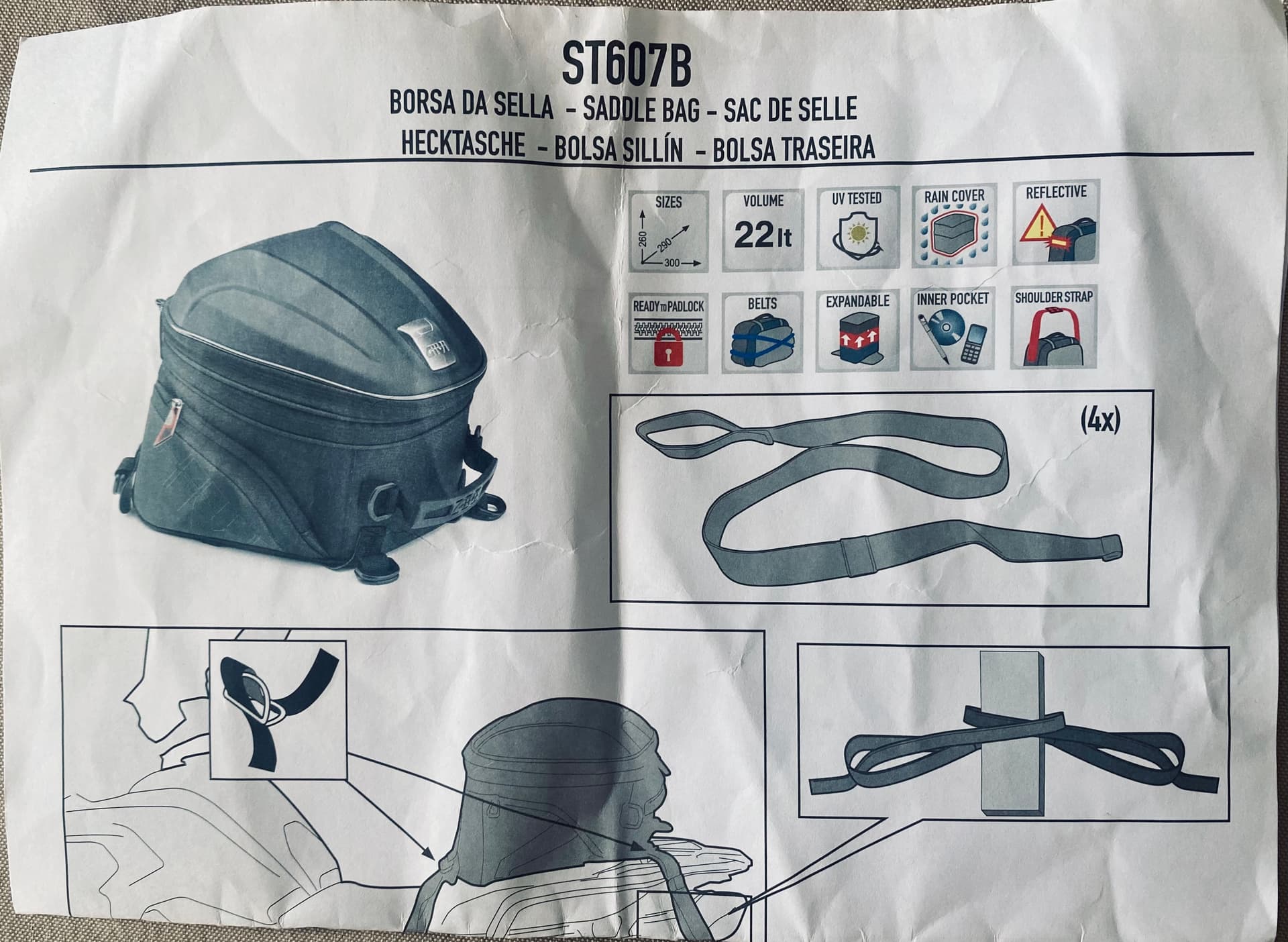Sacoche de selle GIVI noire — photo 4/4