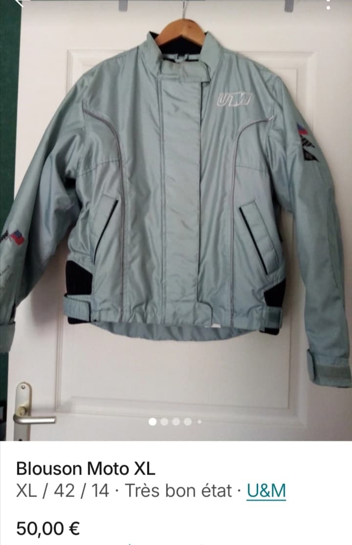 Blouson Moto femme T42. TBE.