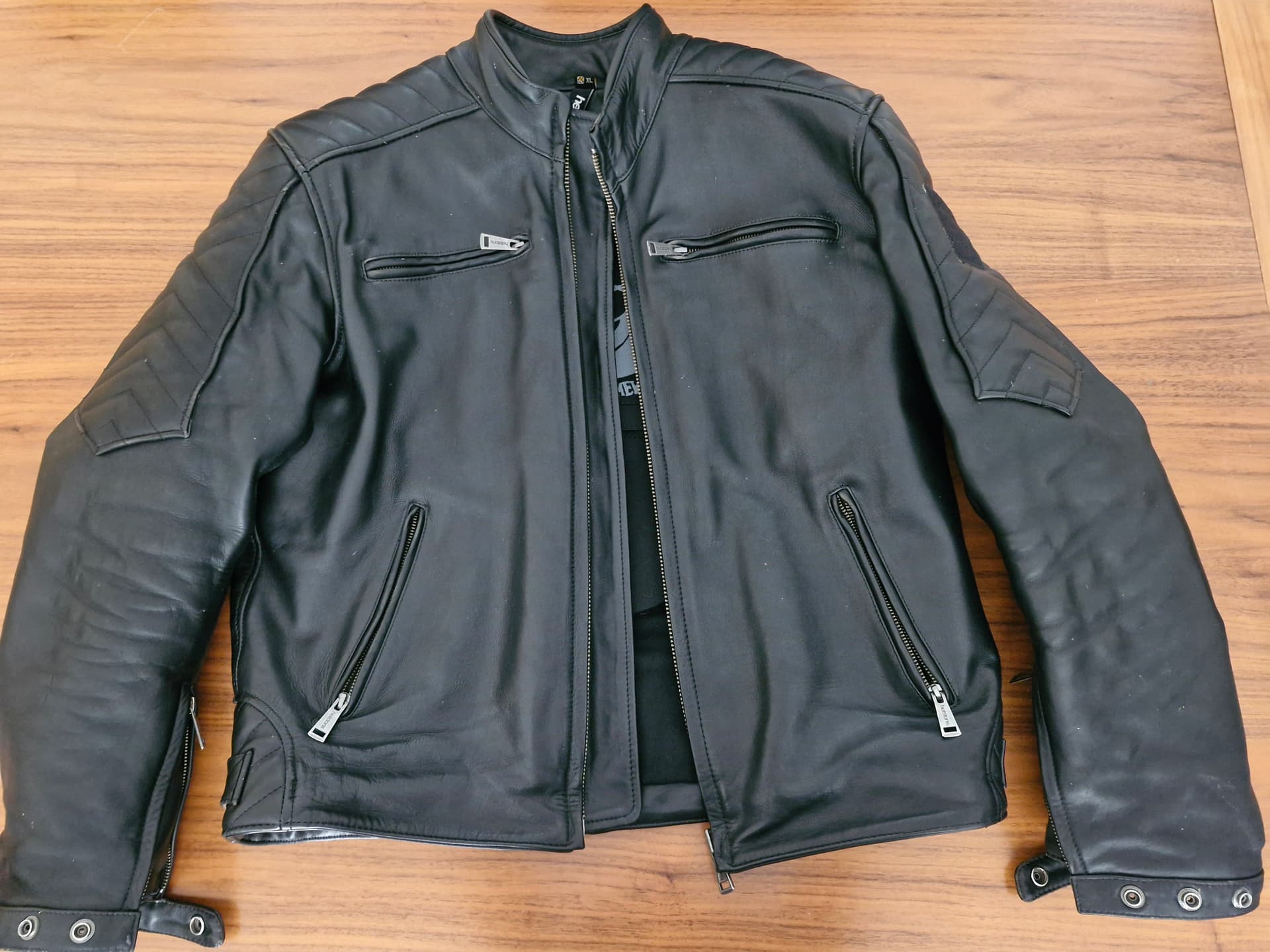 Blouson cuire noir homme