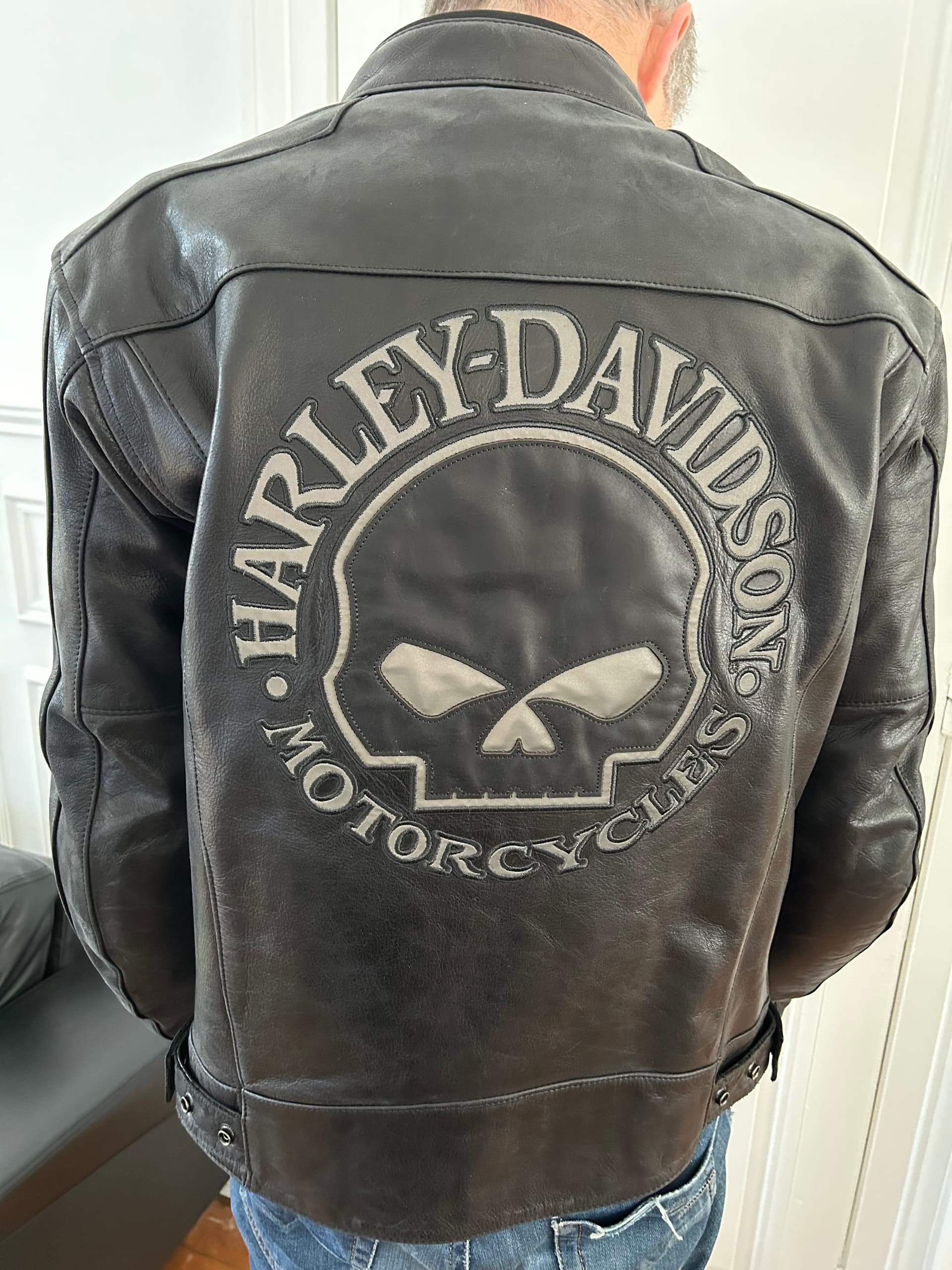 Blouson en cuir réfléchissant Harley Davidson — photo 1/5