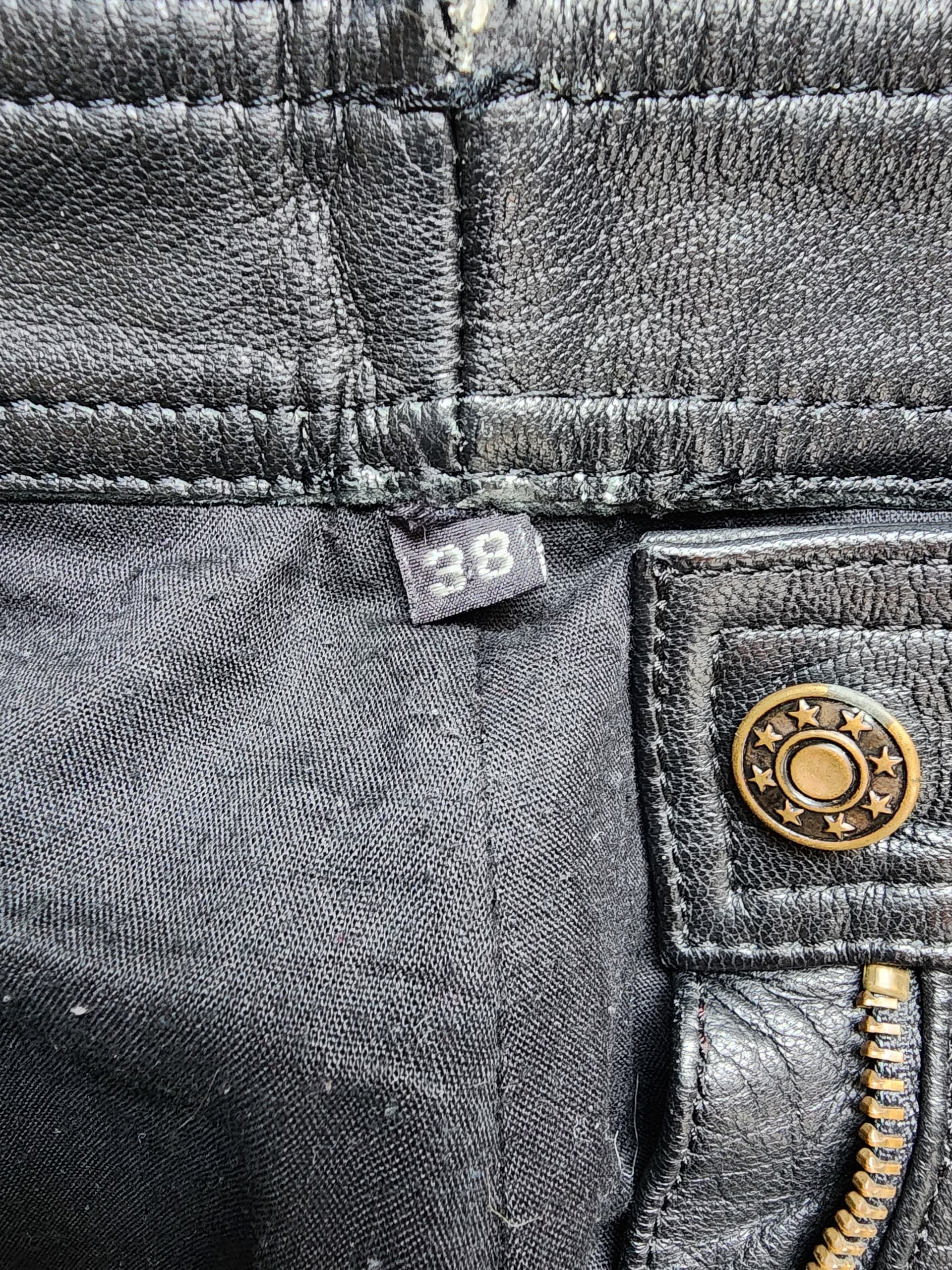 Pantalon cuir pleine fleur aniline T38 TBE — photo 3/5