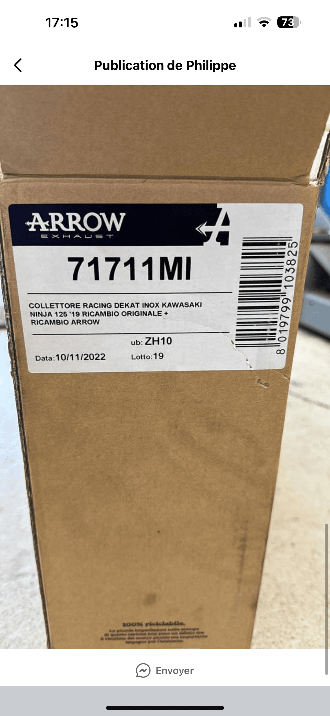 Suppression catalyseur Arrow pour Z125 2023 — photo 3/3