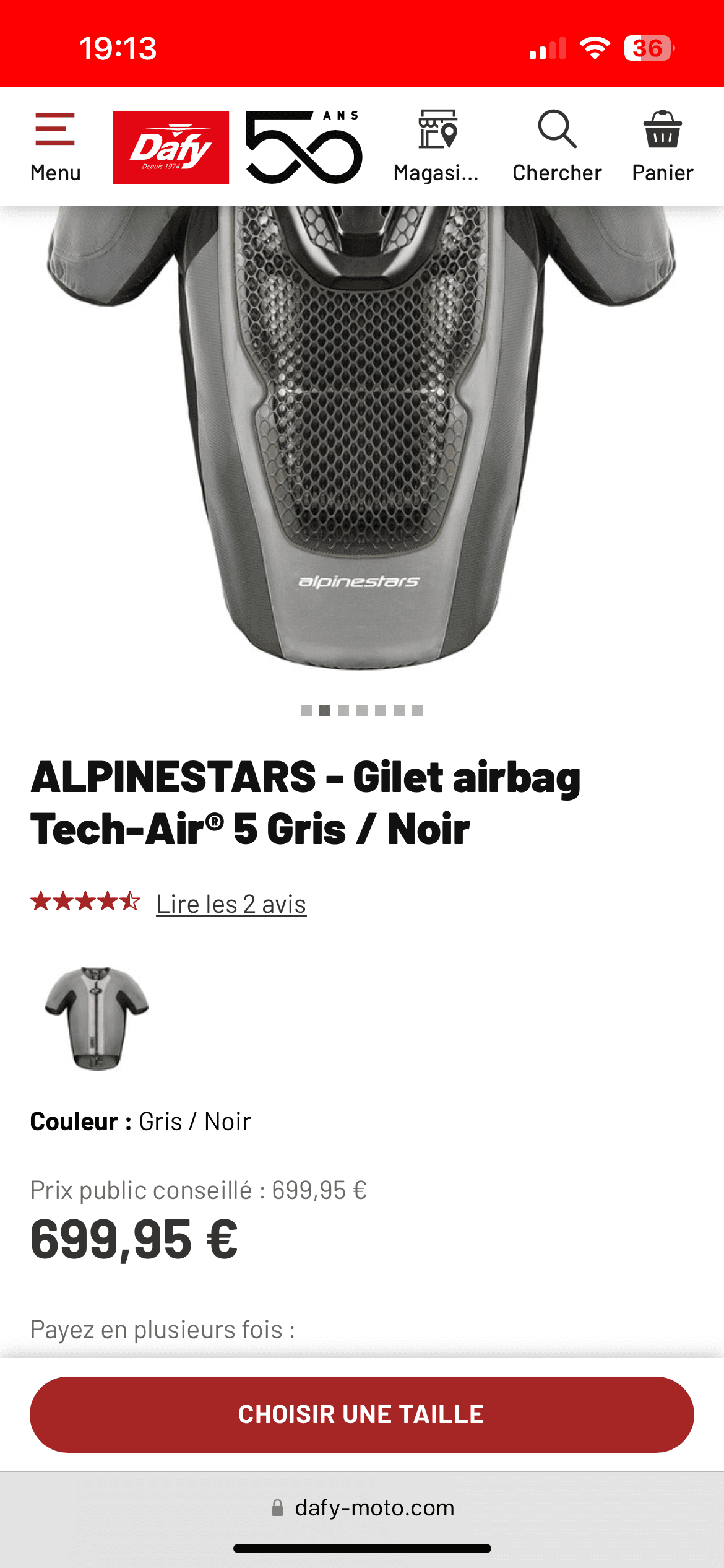 Gilet airbag alpinestars tech-air5 — photo 5/5