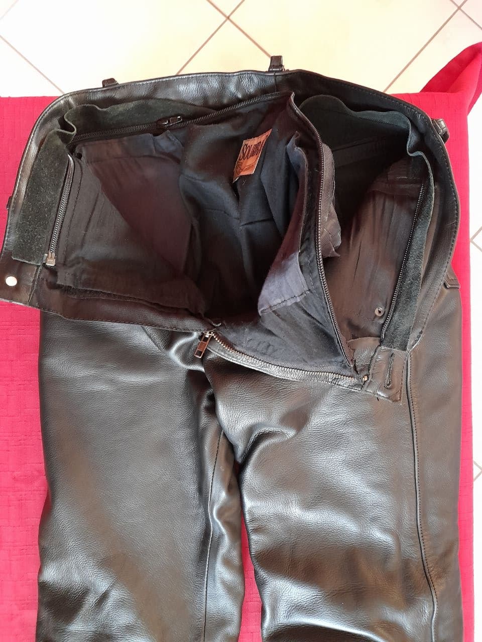 Pantalon moto cuir Soubirac. Taille 38 — photo 3/4