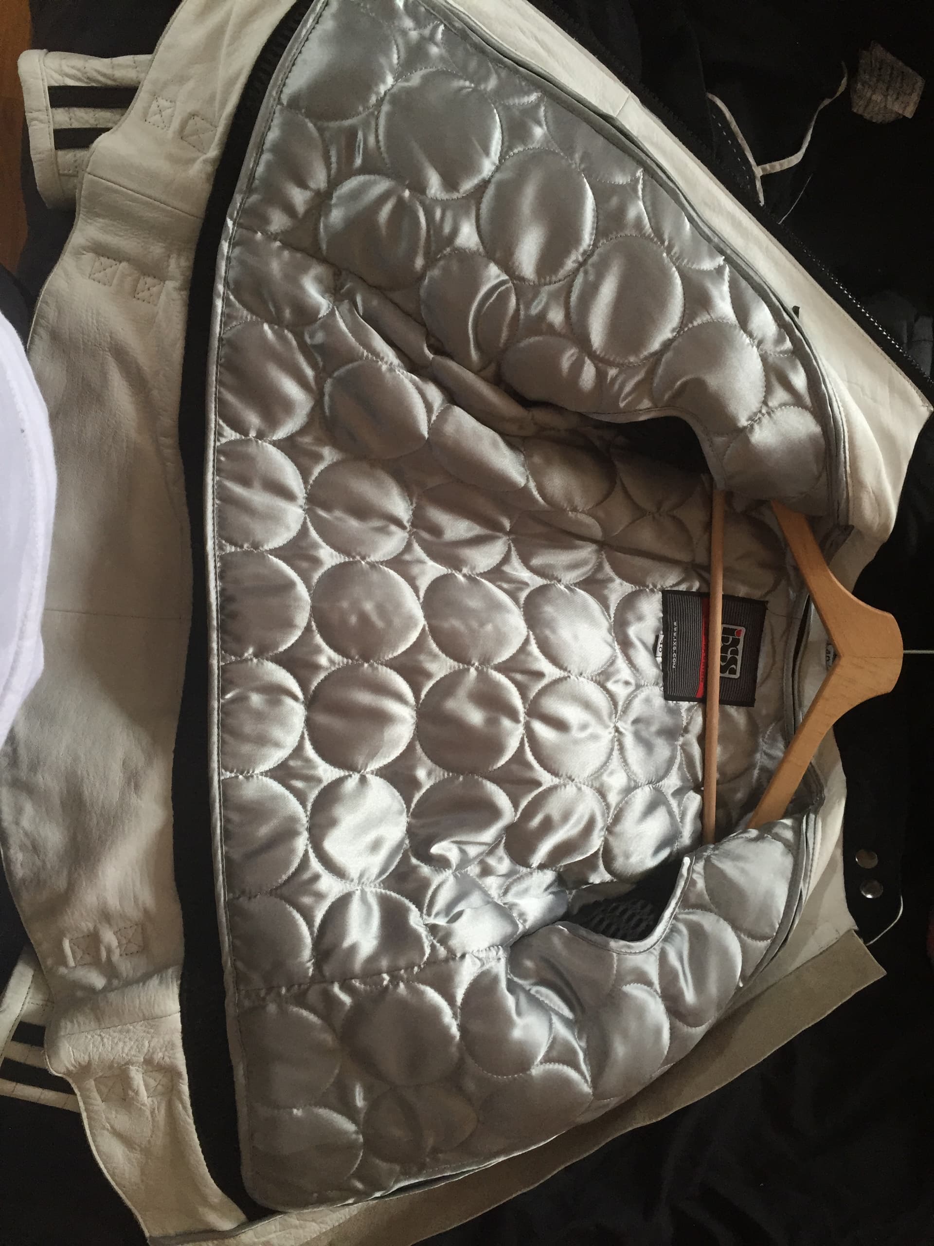 Blouson en cuir blanc NEUF T40 (taille petit)-IXS — photo 3/4