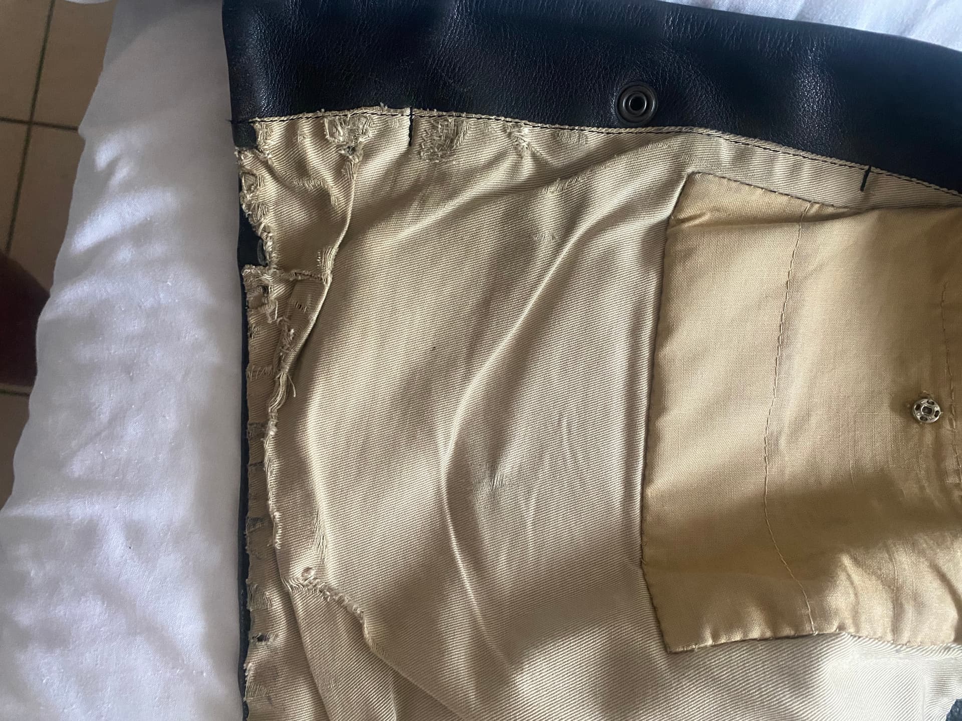 Gillet biker cuir — photo 4/5