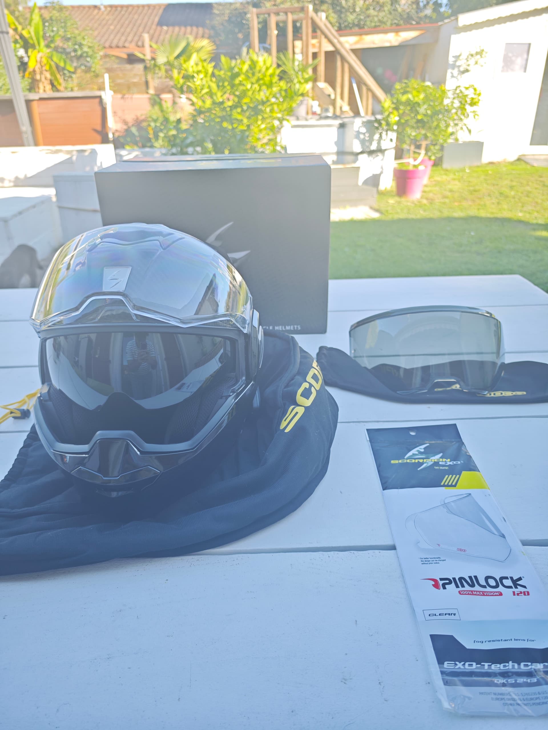 Casque modulable exo full carbone taille M intercom compris — photo 3/3