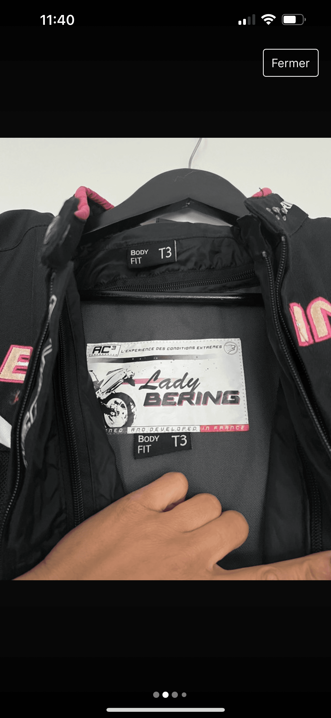 Blouson moto femme BÉRING T3 — photo 3/4