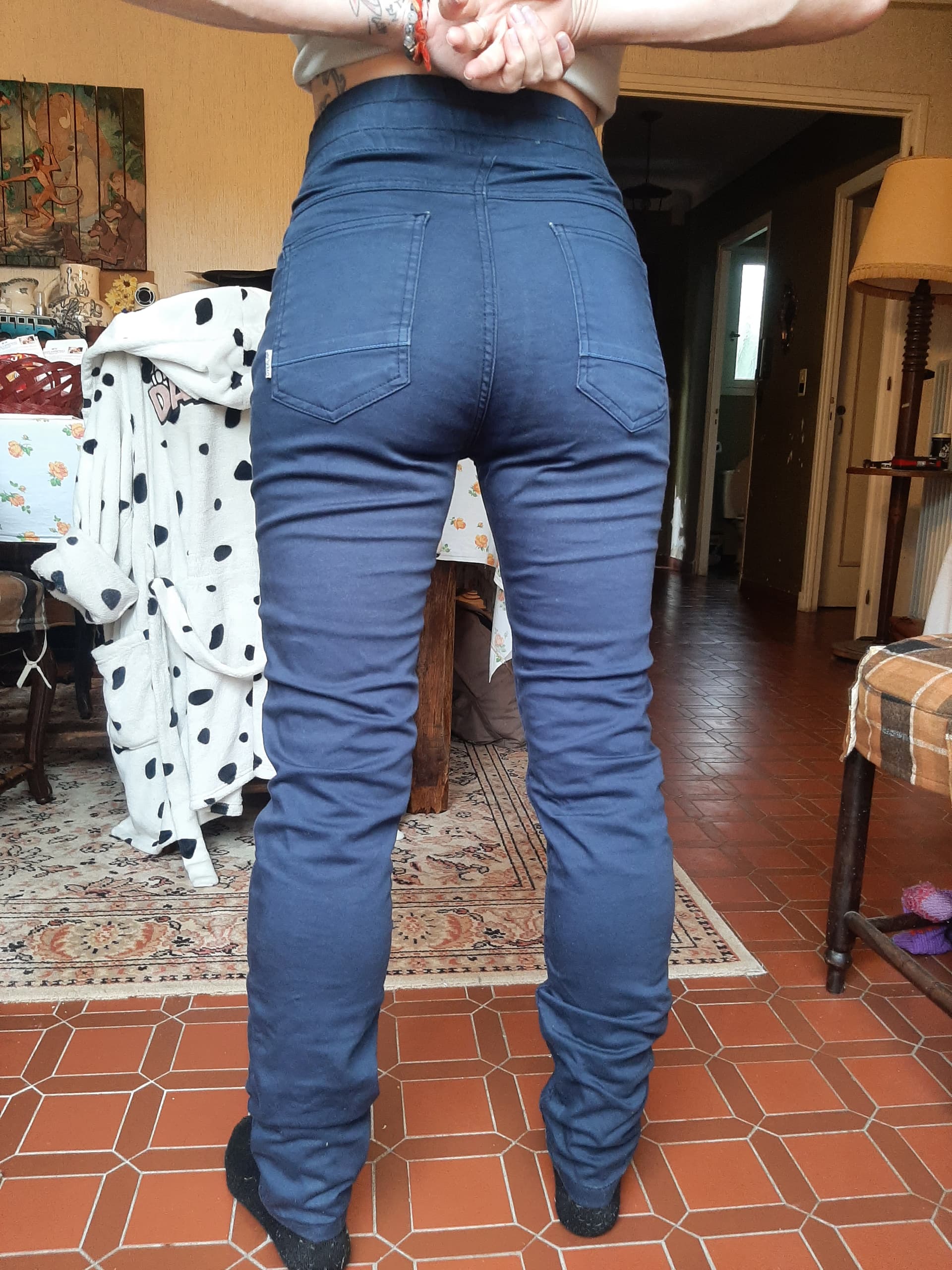 Pantalon legging bleu foncé overlap — photo 3/3