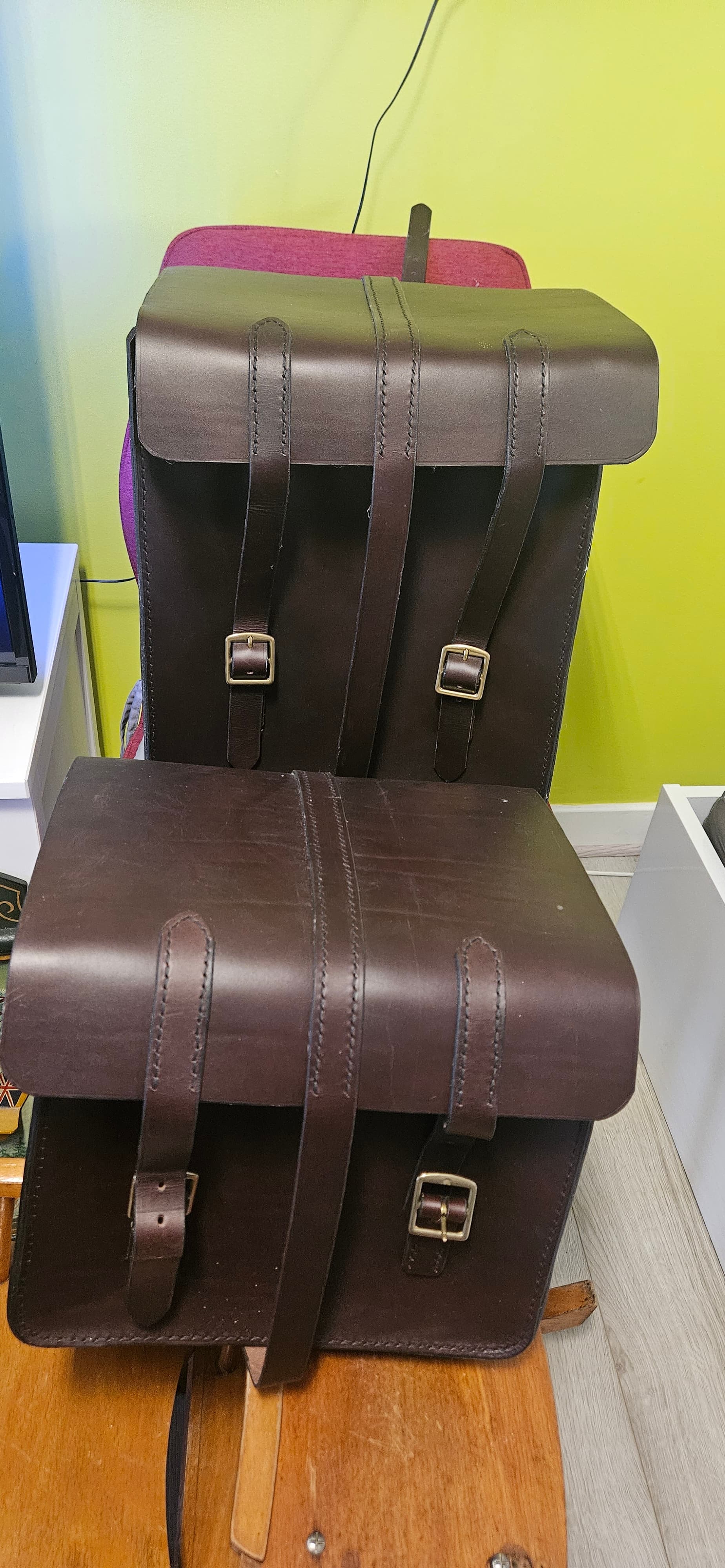 Sacoches moto cuir — photo 3/5