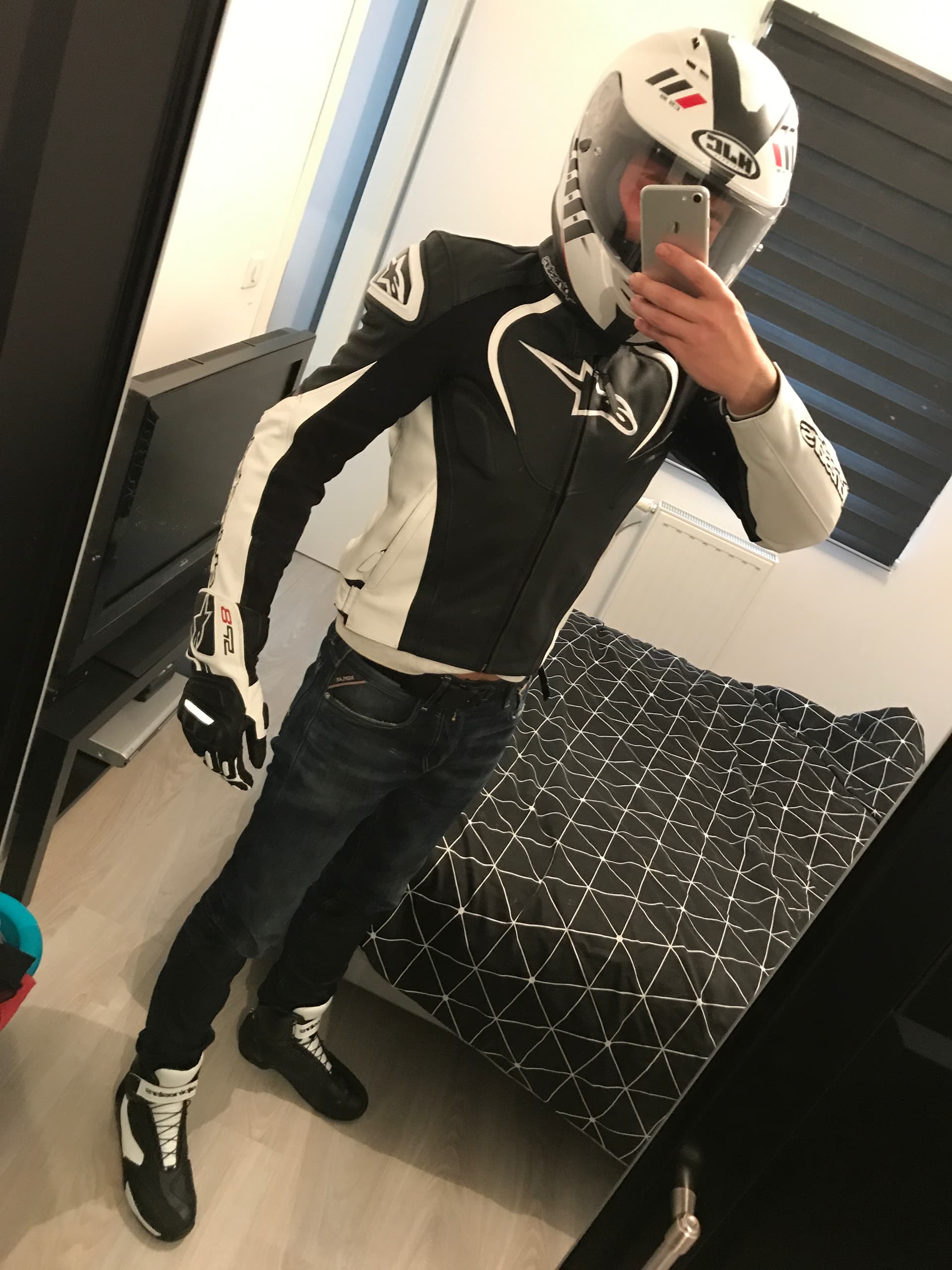 Veste cuir moto Alpinestars portée 3 fois ! NEUVE !!!