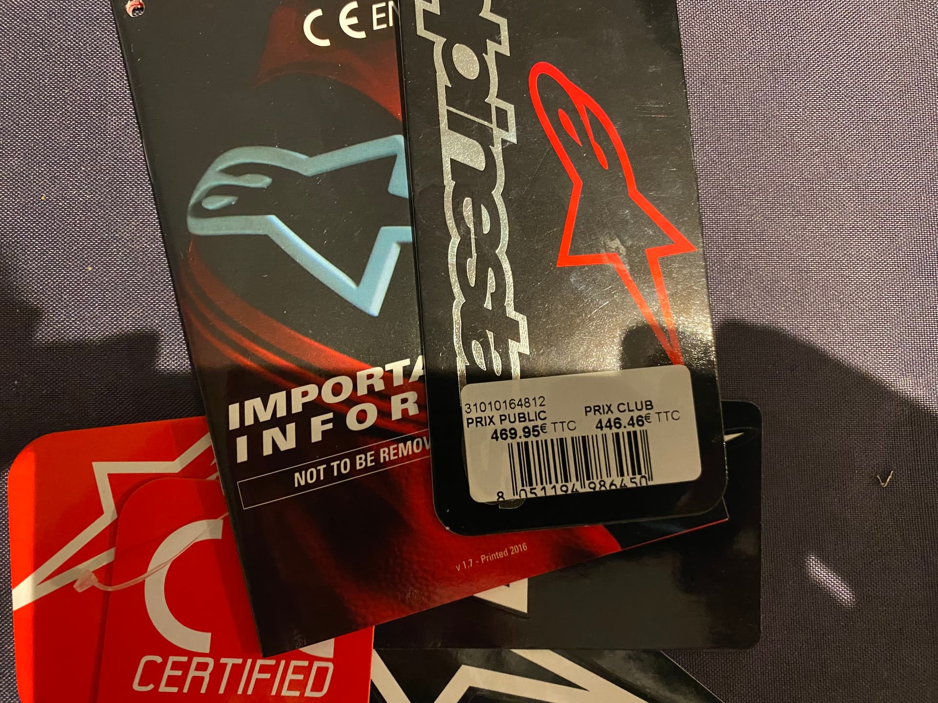 Veste cuir moto Alpinestars portée 3 fois ! NEUVE !!! — photo 3/3