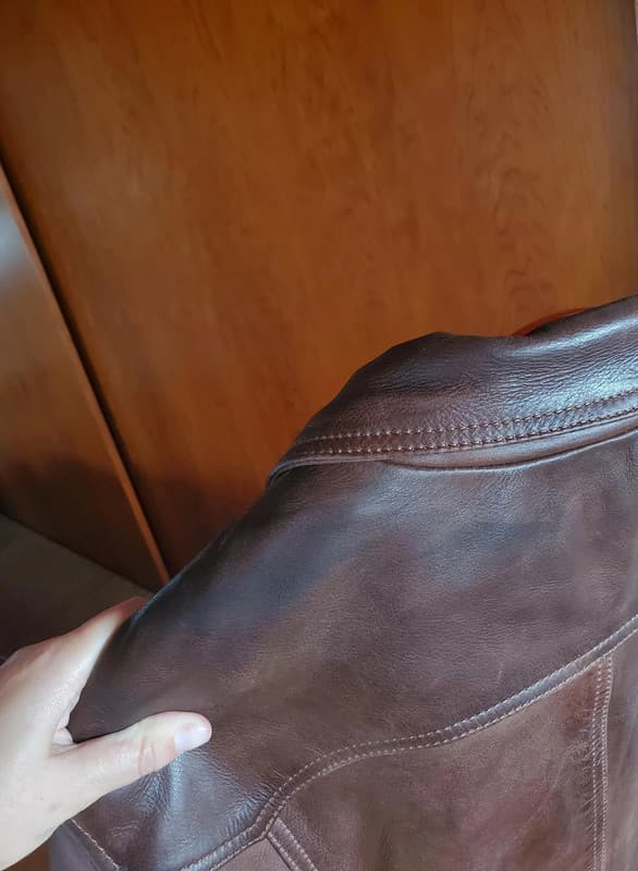 🏍 Veste moto en cuir marron Helstons — photo 5/15