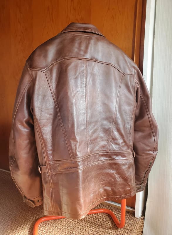 🏍 Veste moto en cuir marron Helstons — photo 7/15