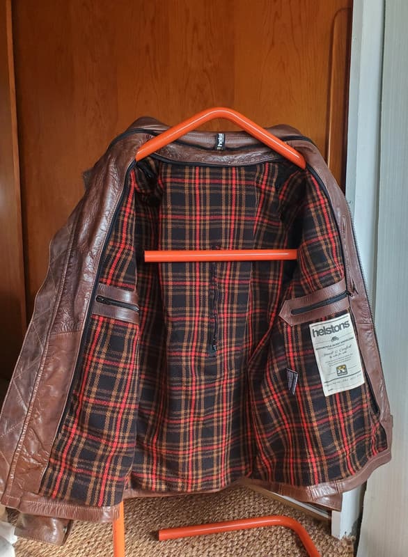 🏍 Veste moto en cuir marron Helstons — photo 11/15