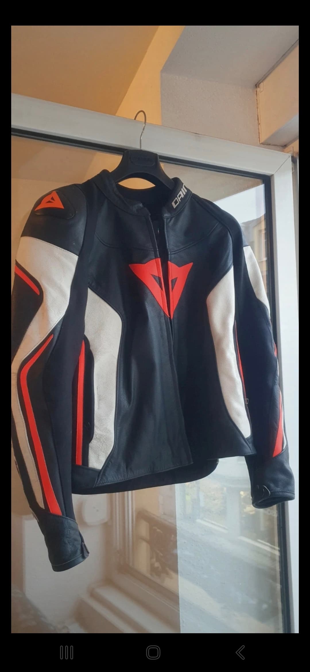Cuir moto Dainese Blanc/Rouge/Noir