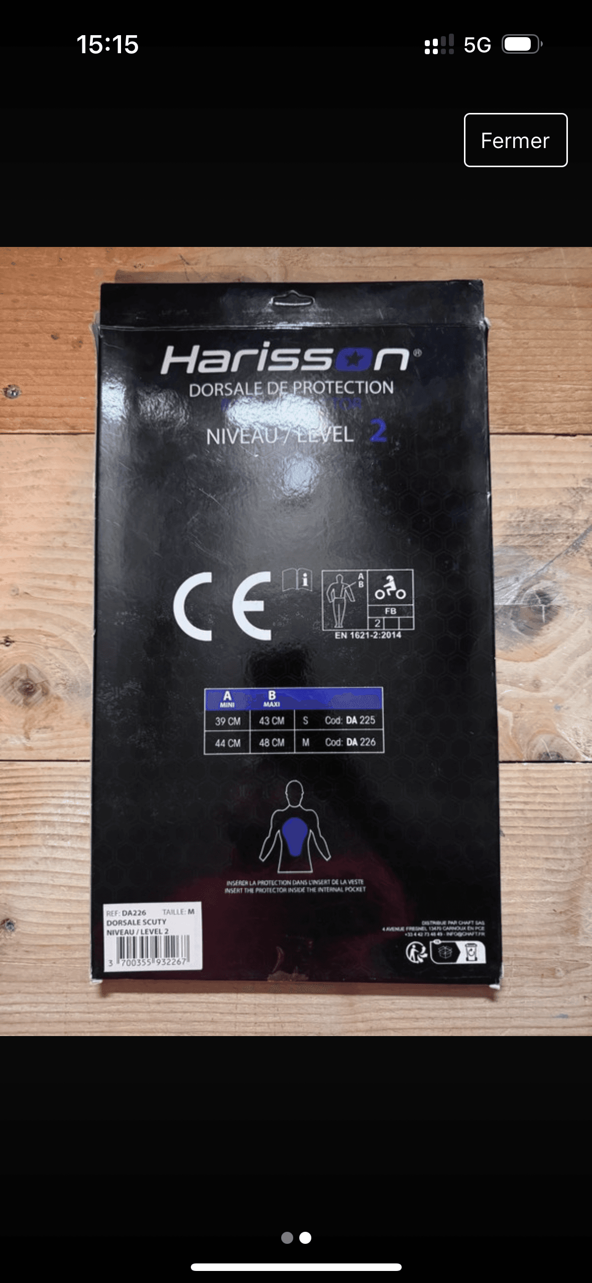Dorsale Harisson Cyclone 2 GTX - Taille M — photo 2/2