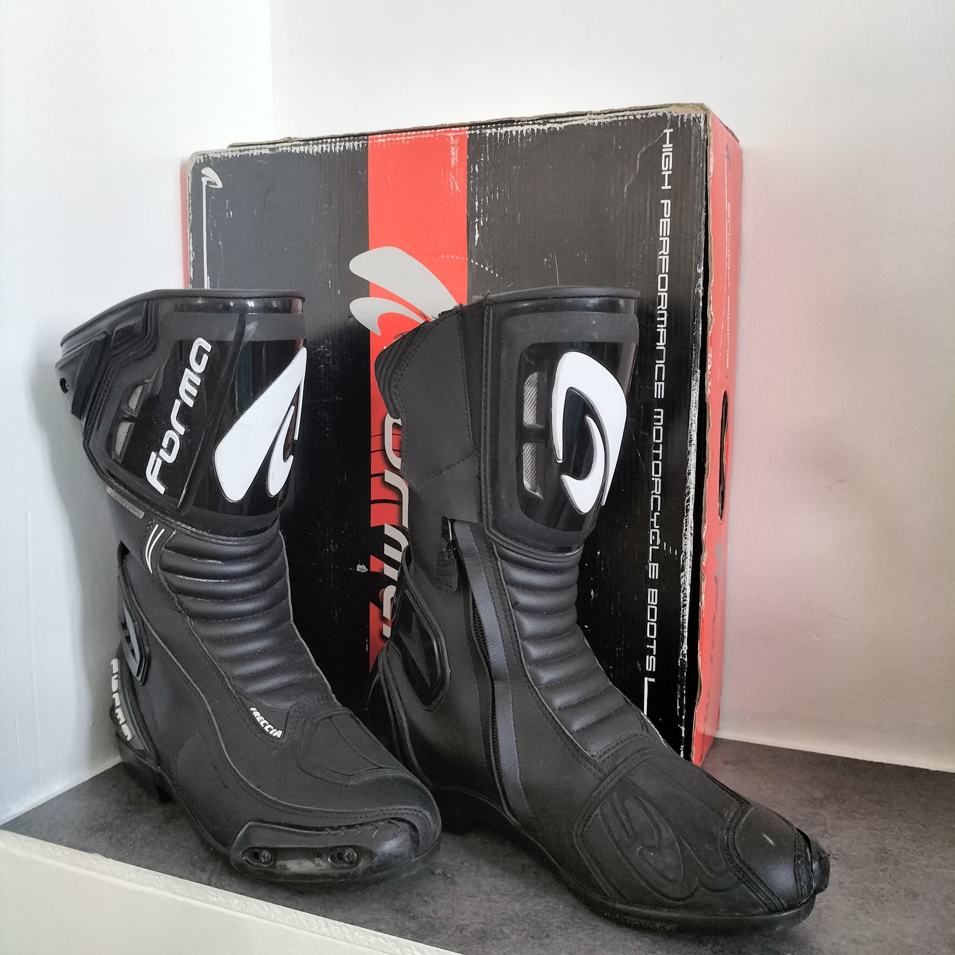 Botte moto cuir noir homme taille 42 - Forma
