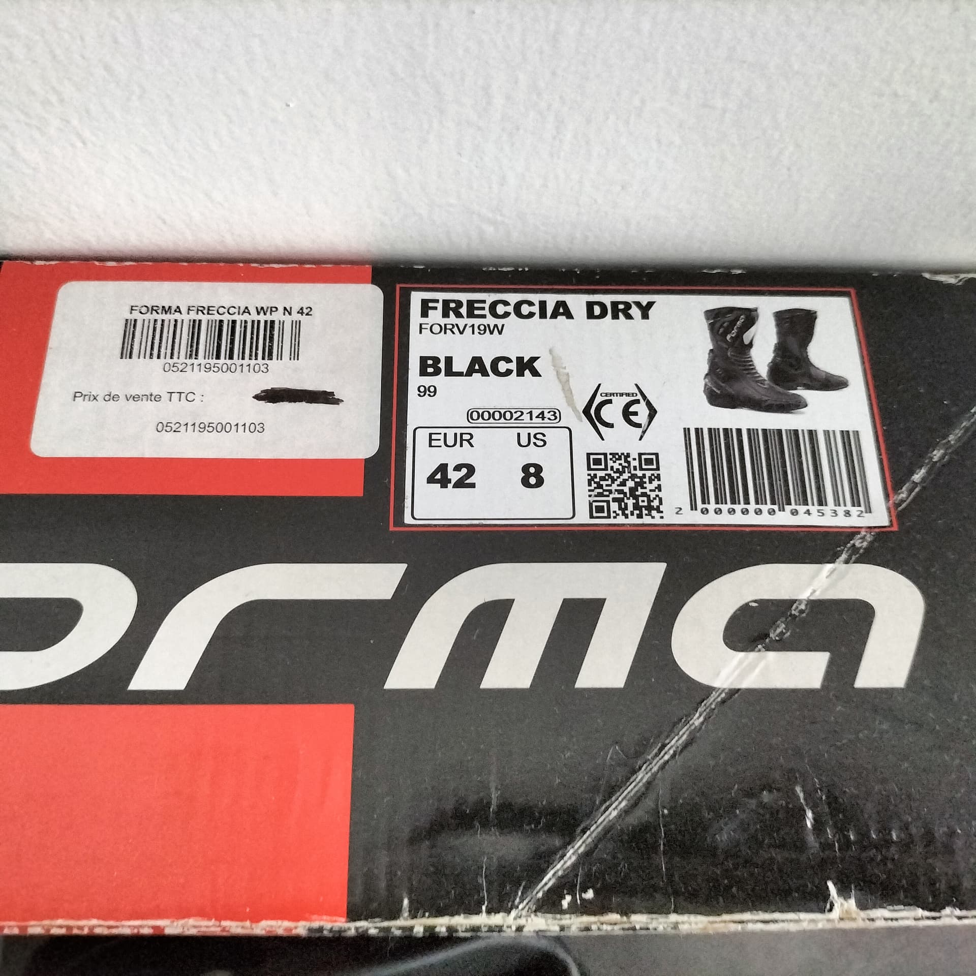 Botte moto cuir noir homme taille 42 - Forma — photo 4/4
